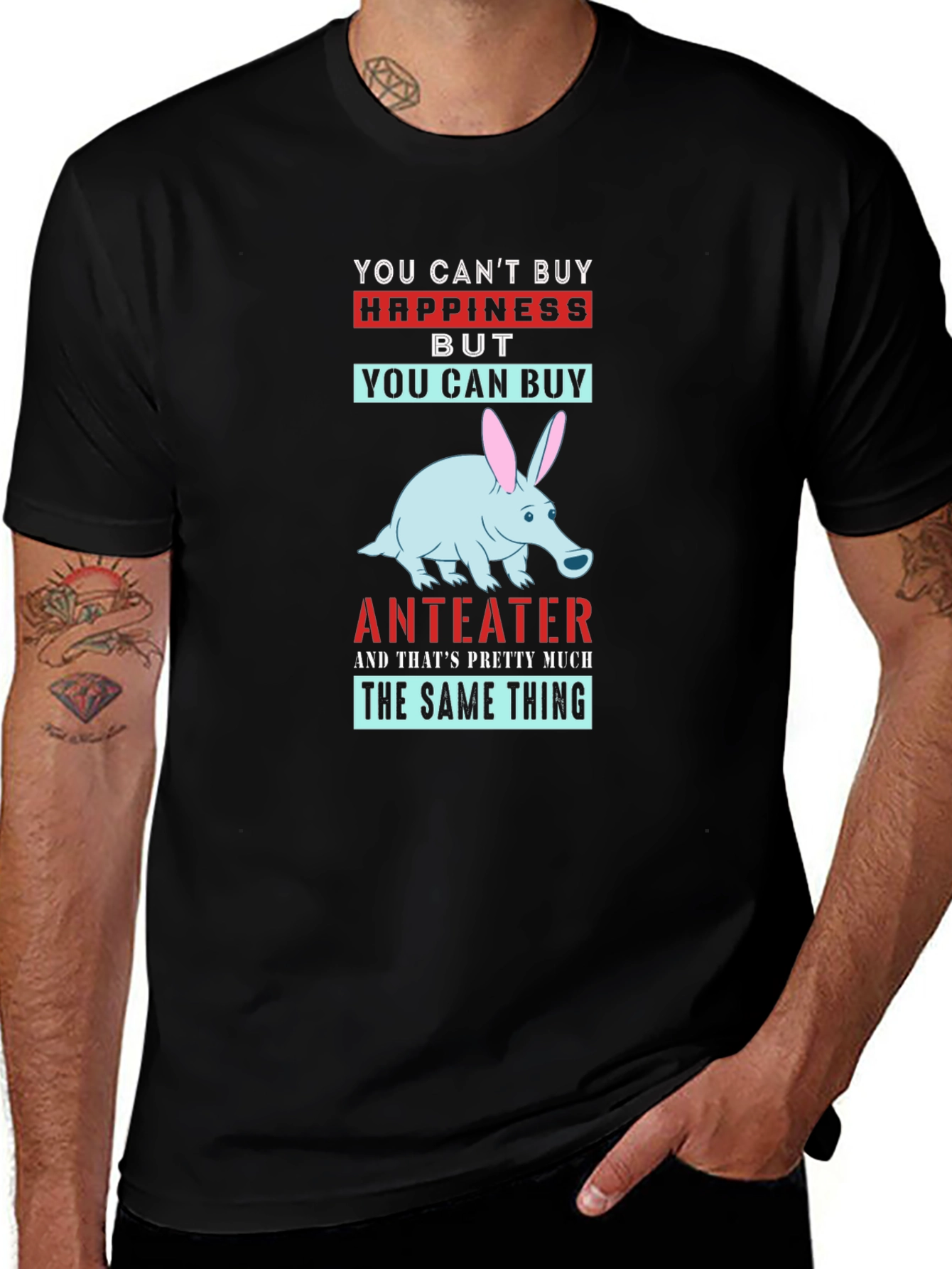 Anteater Happiness T-Shirt - Novelty Graphic Tee