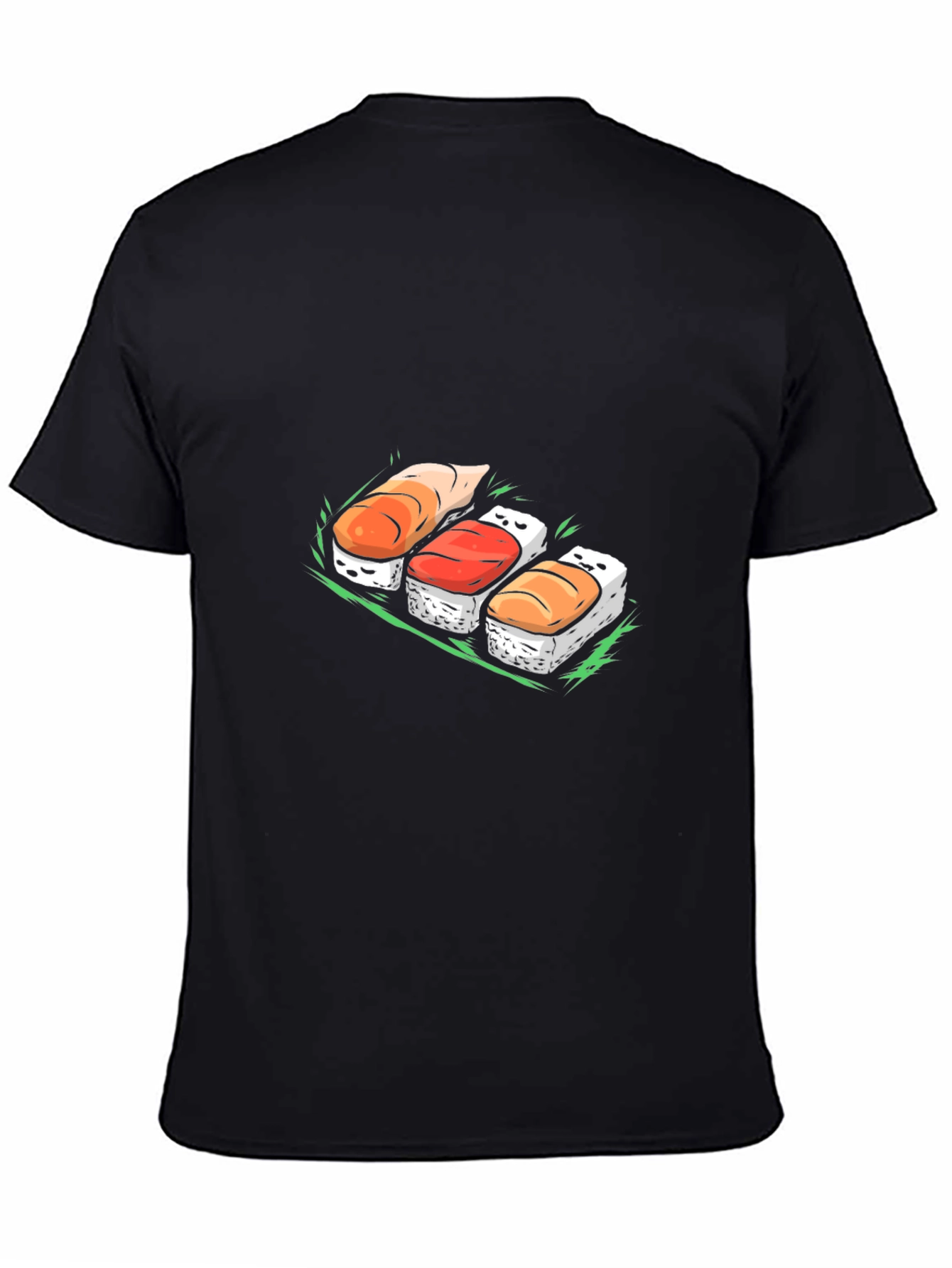 Sushi Graphic Tee - Casual Black T-Shirt
