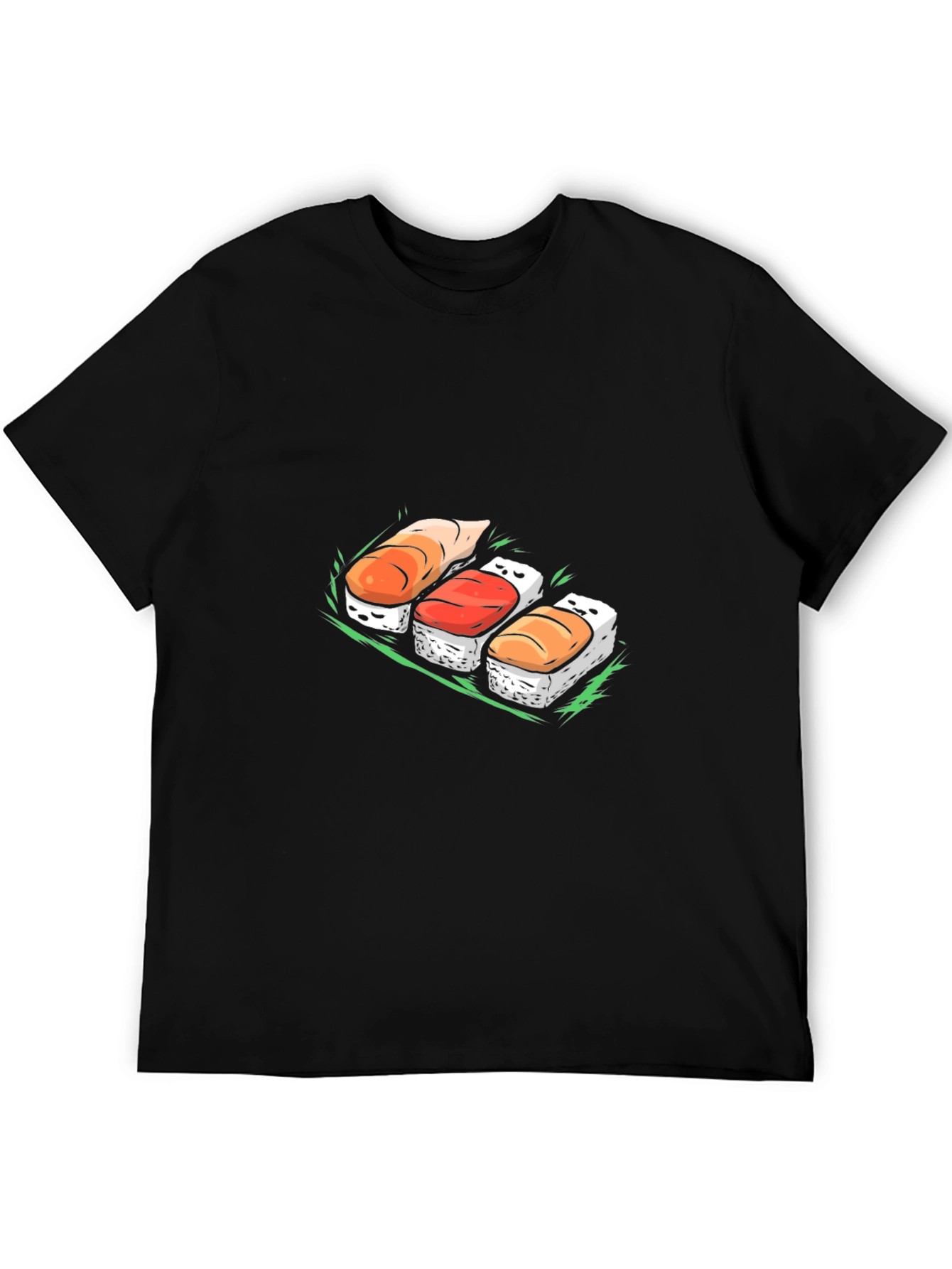 Sushi Graphic Tee - Casual Black T-Shirt