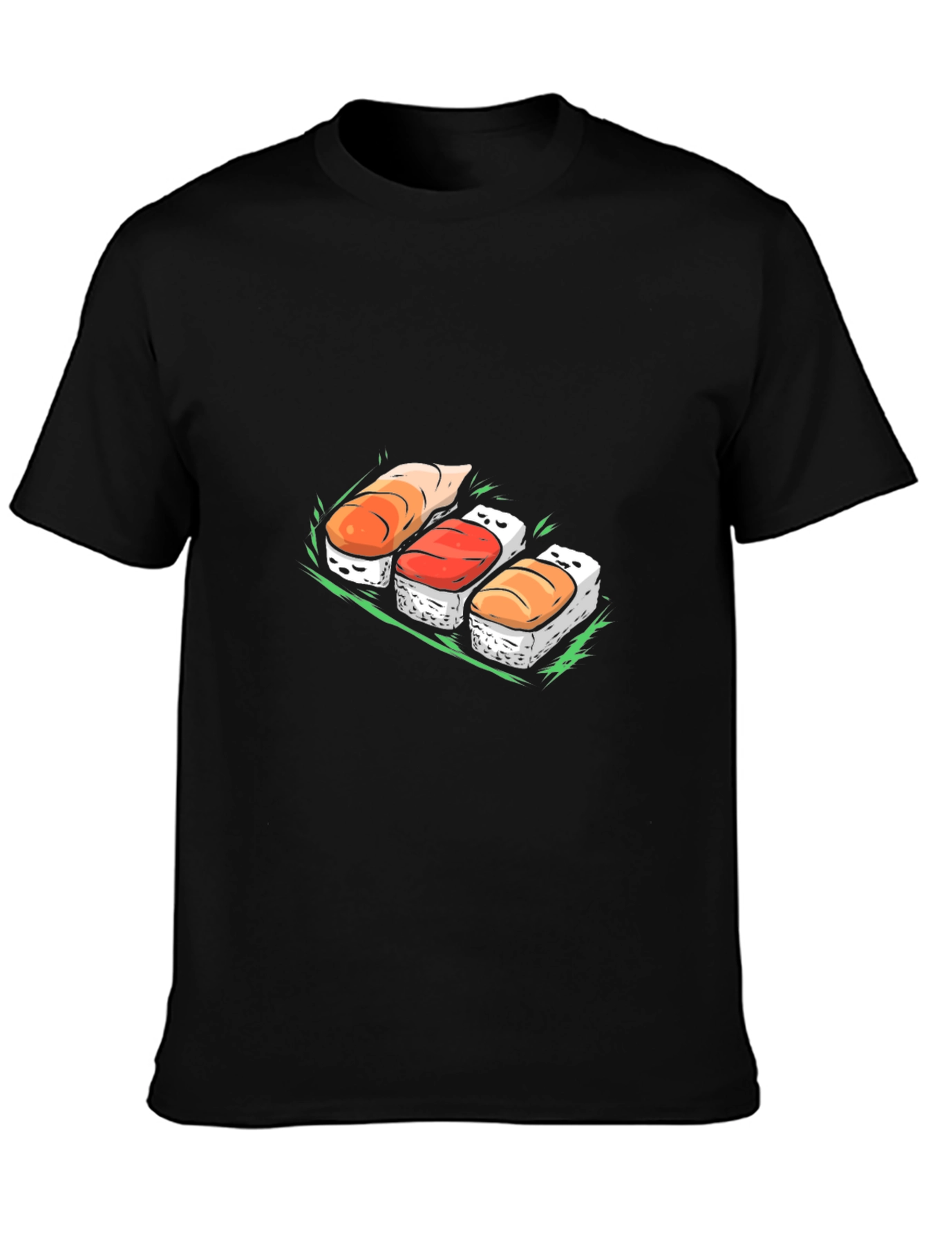 Sushi Graphic Tee - Casual Black T-Shirt