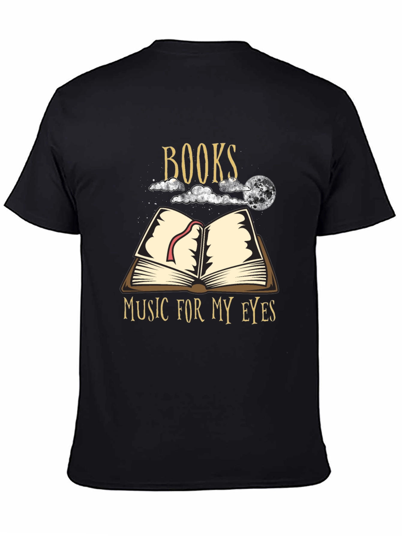 Books Music for My Eyes Black Graphic T-Shirt