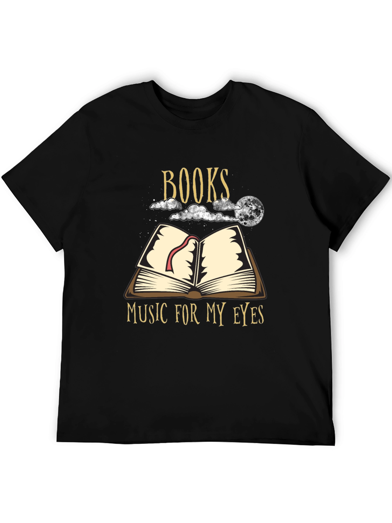 Books Music for My Eyes Black Graphic T-Shirt