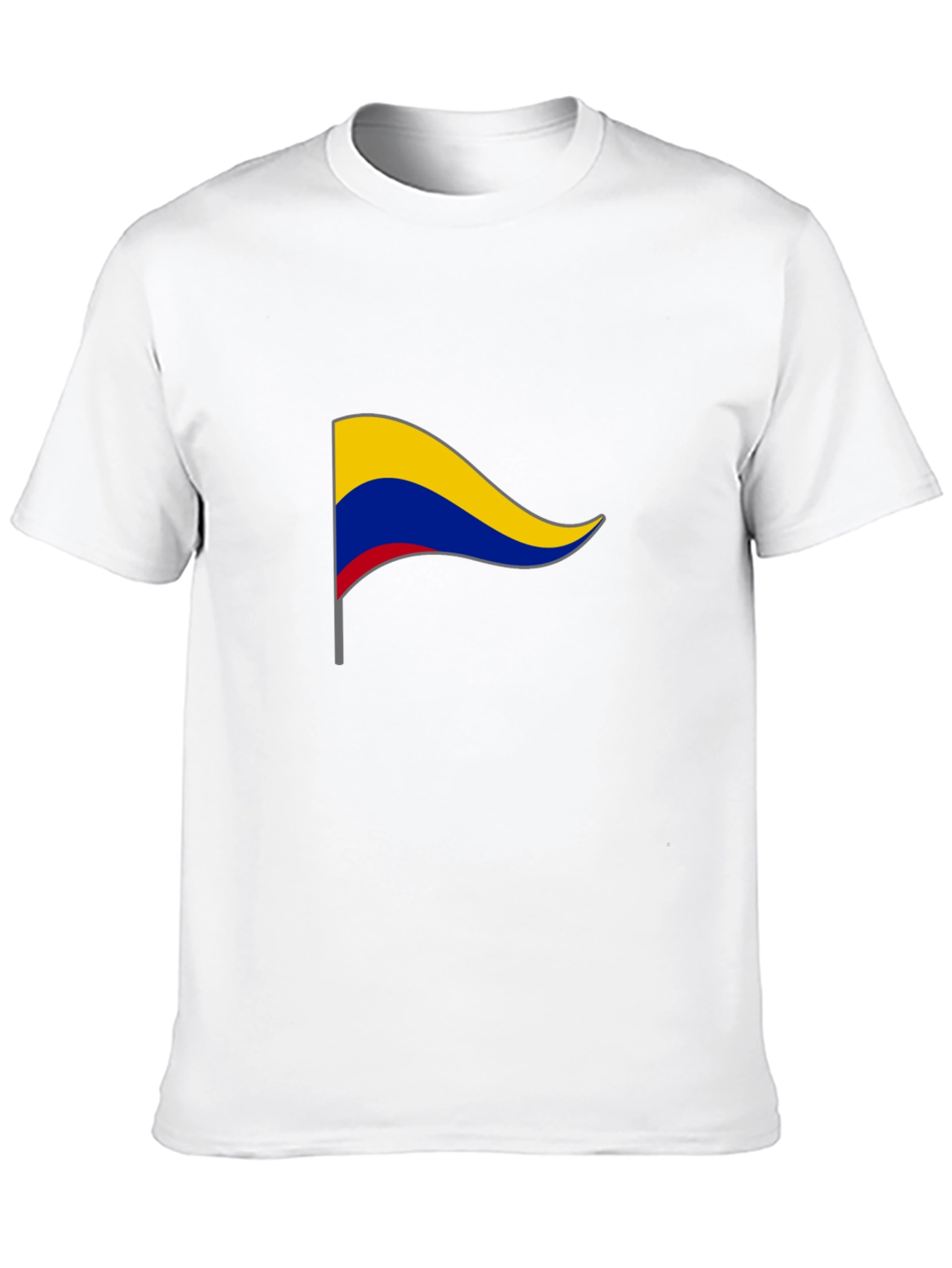 Colombia Flag T-Shirt - Black Cotton Tee