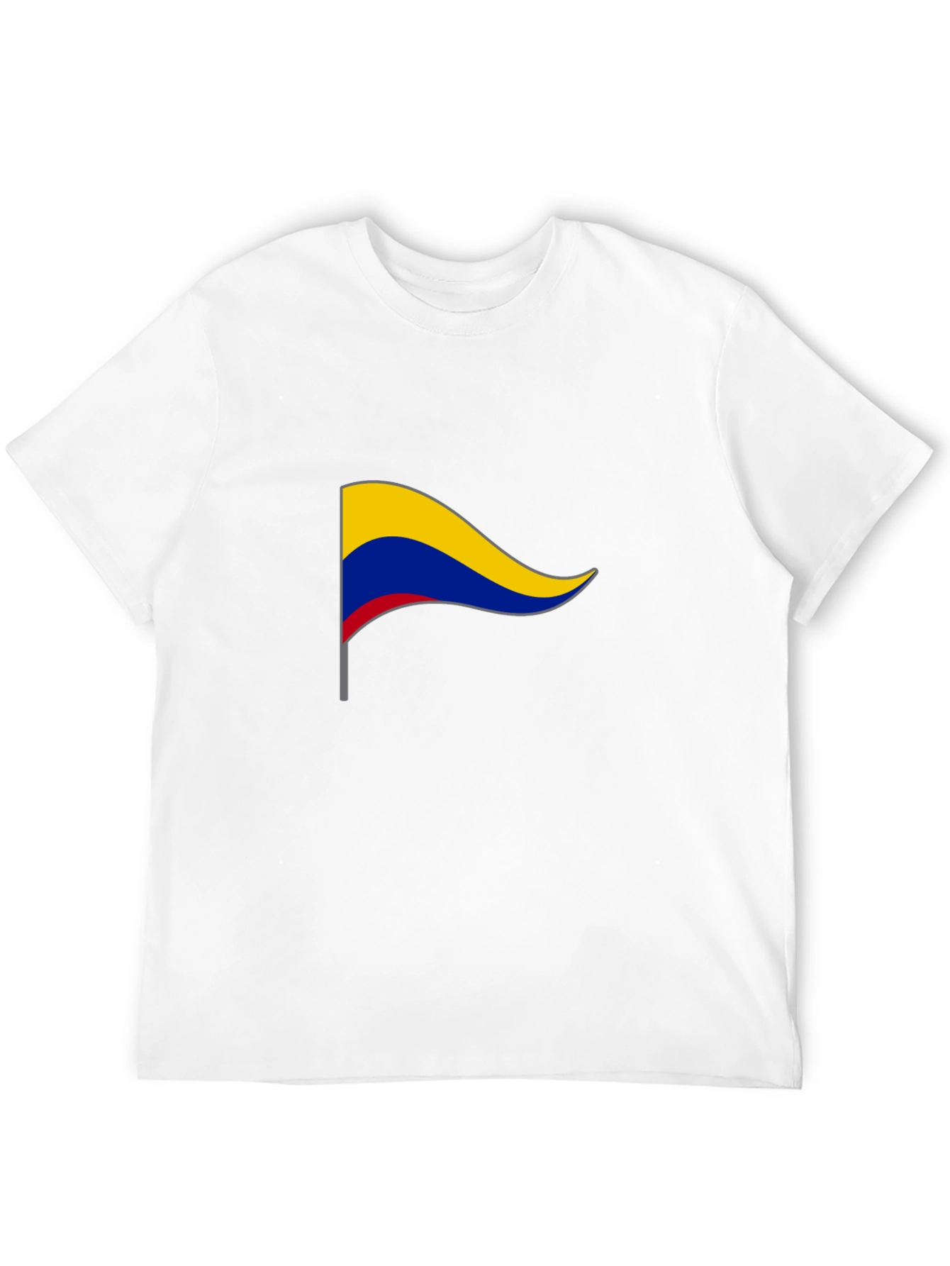 Colombia Flag T-Shirt - Black Cotton Tee