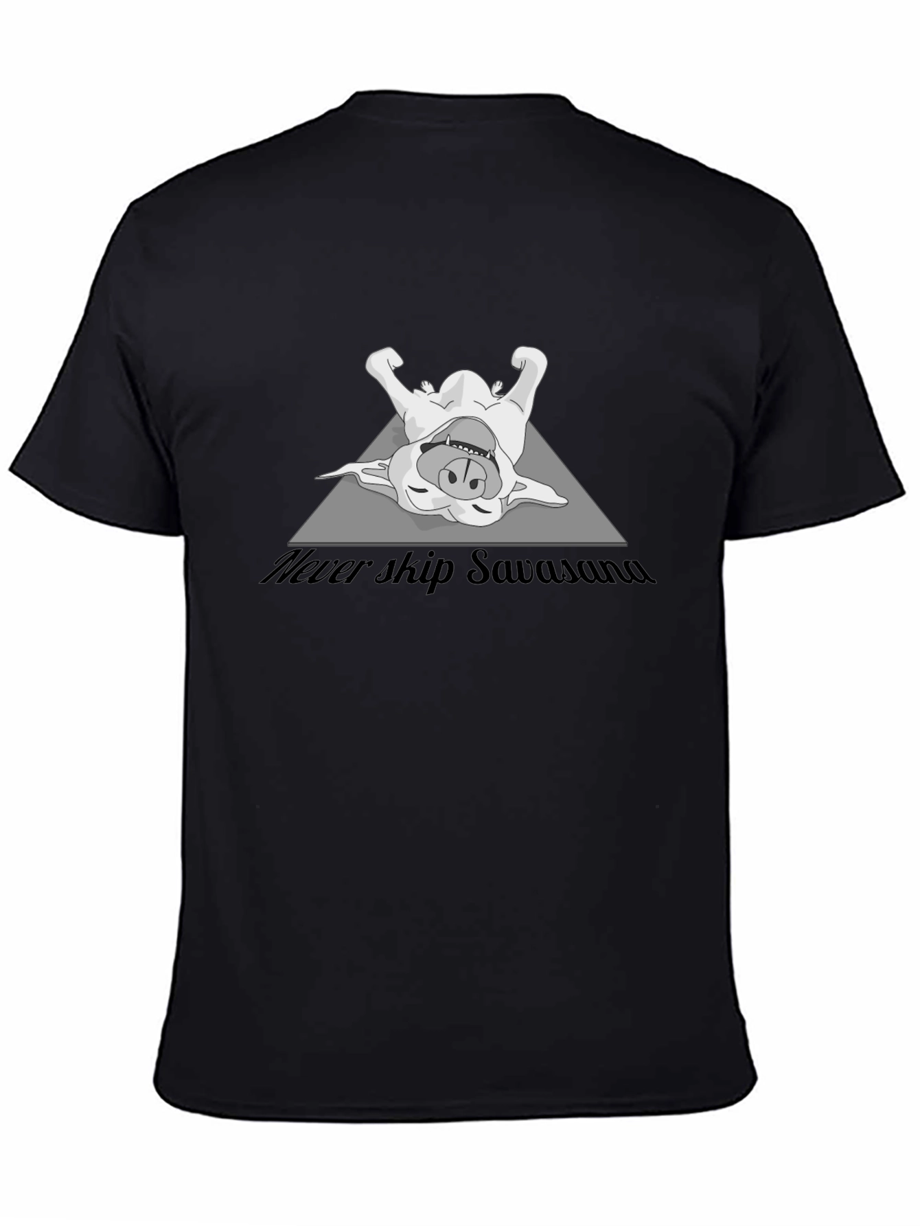 Never Skip Savasana T-Shirt - Yoga Dog