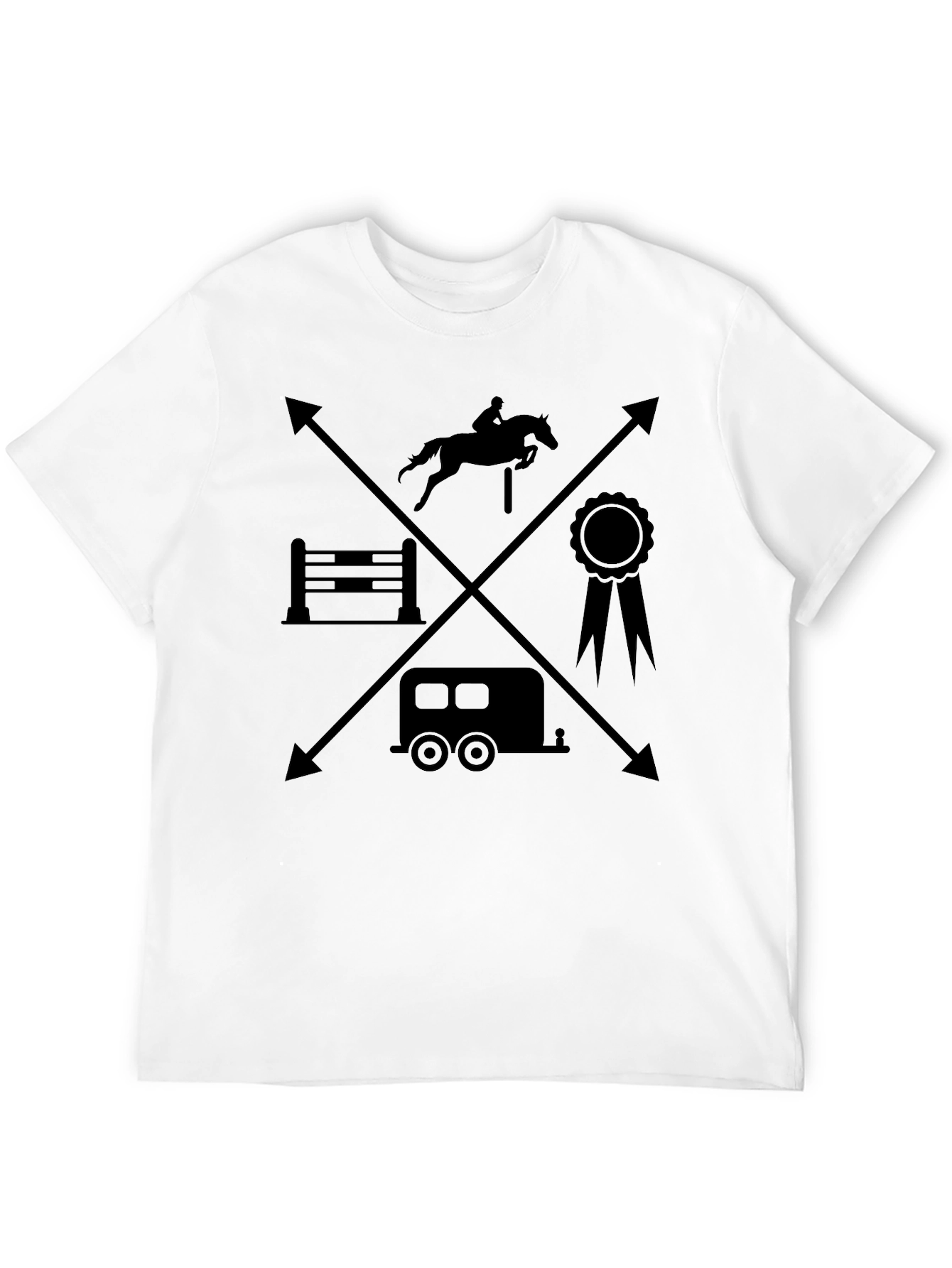 Equestrian T-Shirt - Horse Jumping Design