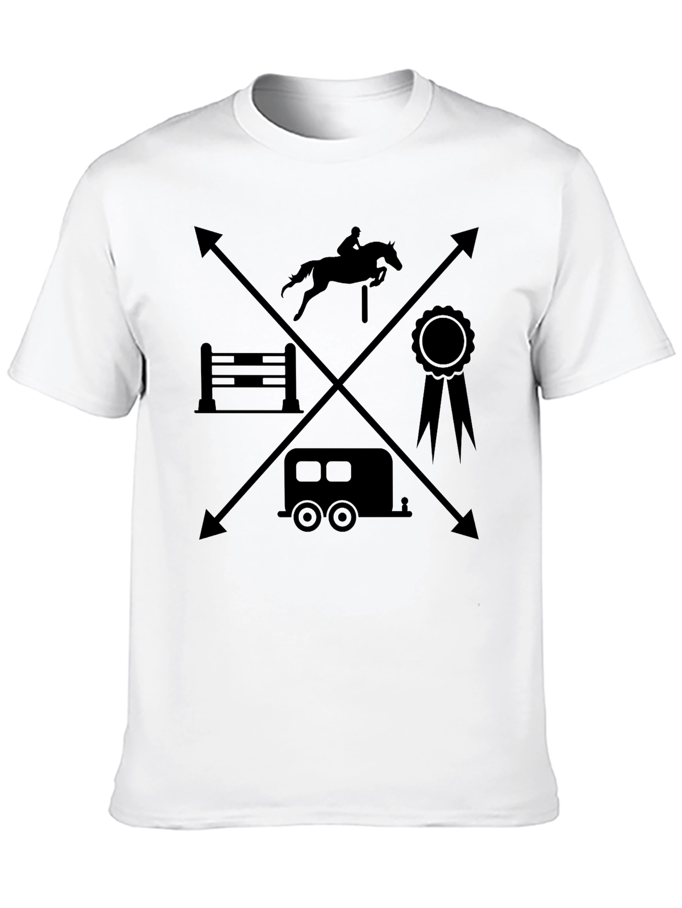 Equestrian T-Shirt - Horse Jumping Design