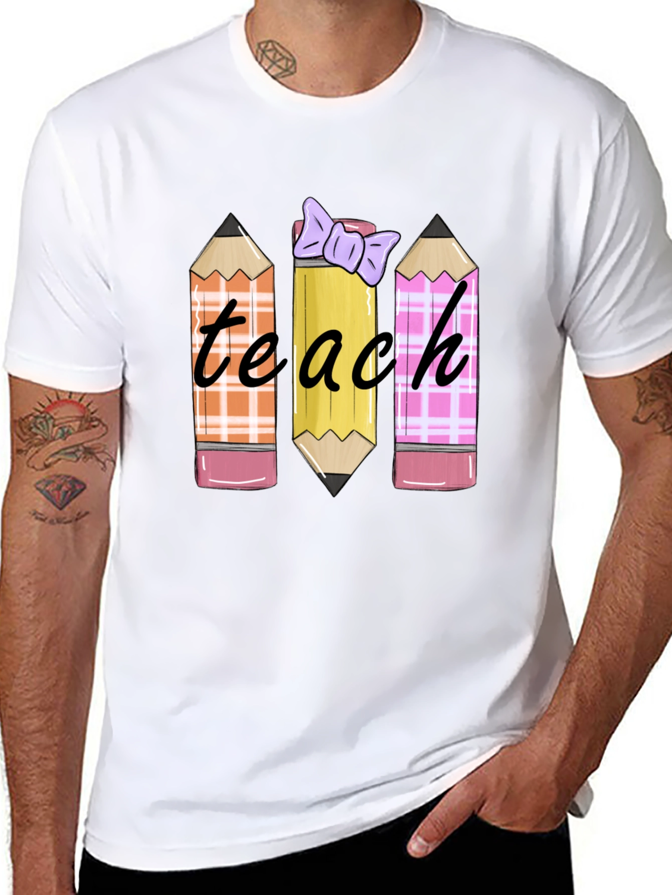 Teach Pencil T-Shirt Teacher Appreciation