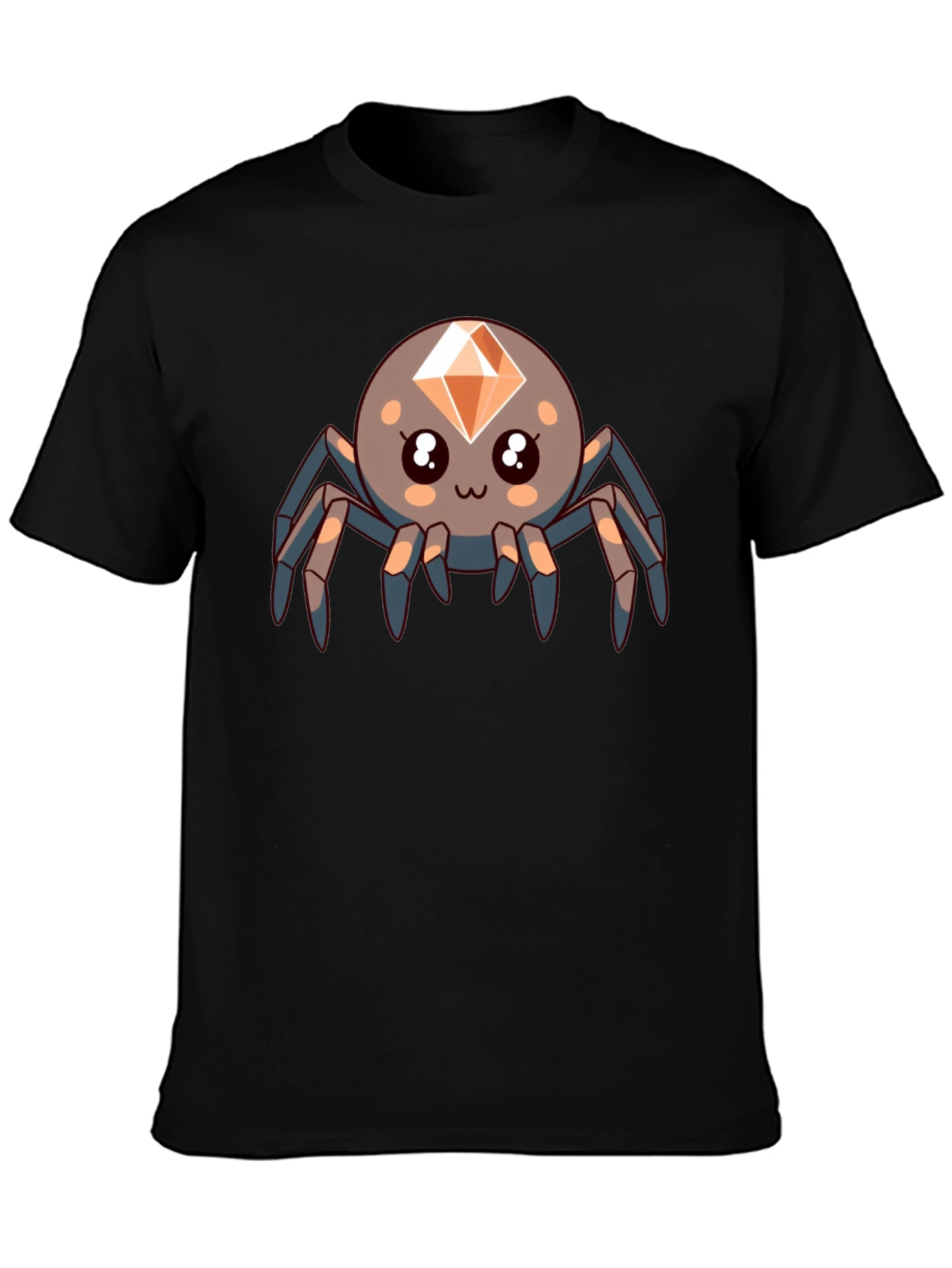 Cute Diamond Spider Black T-Shirt