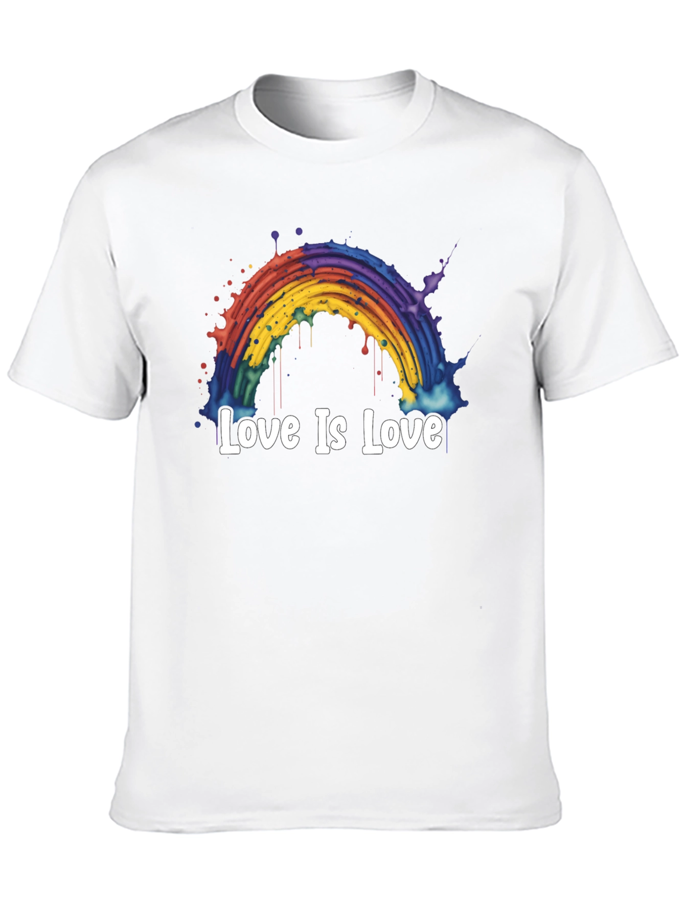 Love Is Love Rainbow Graphic Tee - Black