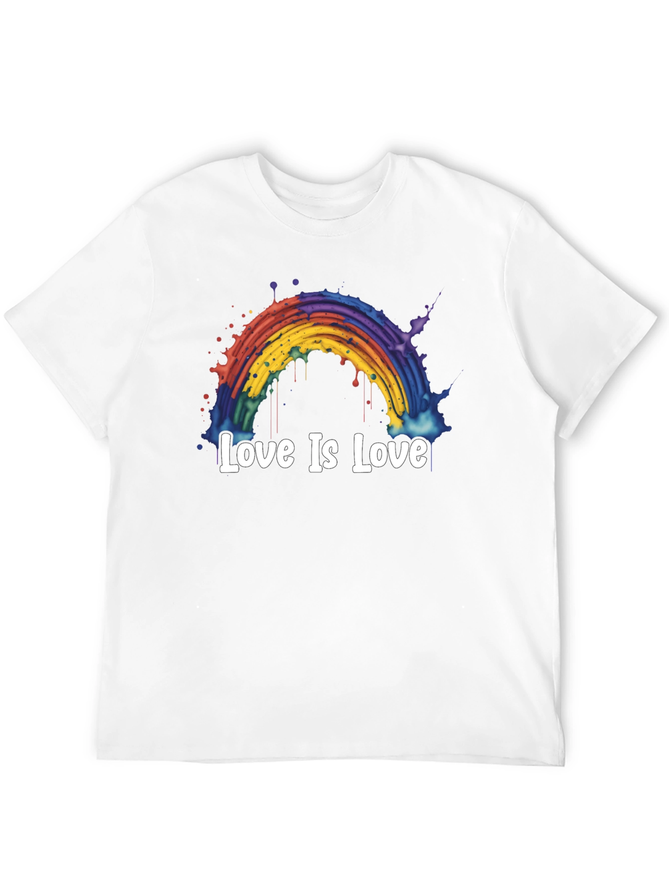 Love Is Love Rainbow Graphic Tee - Black