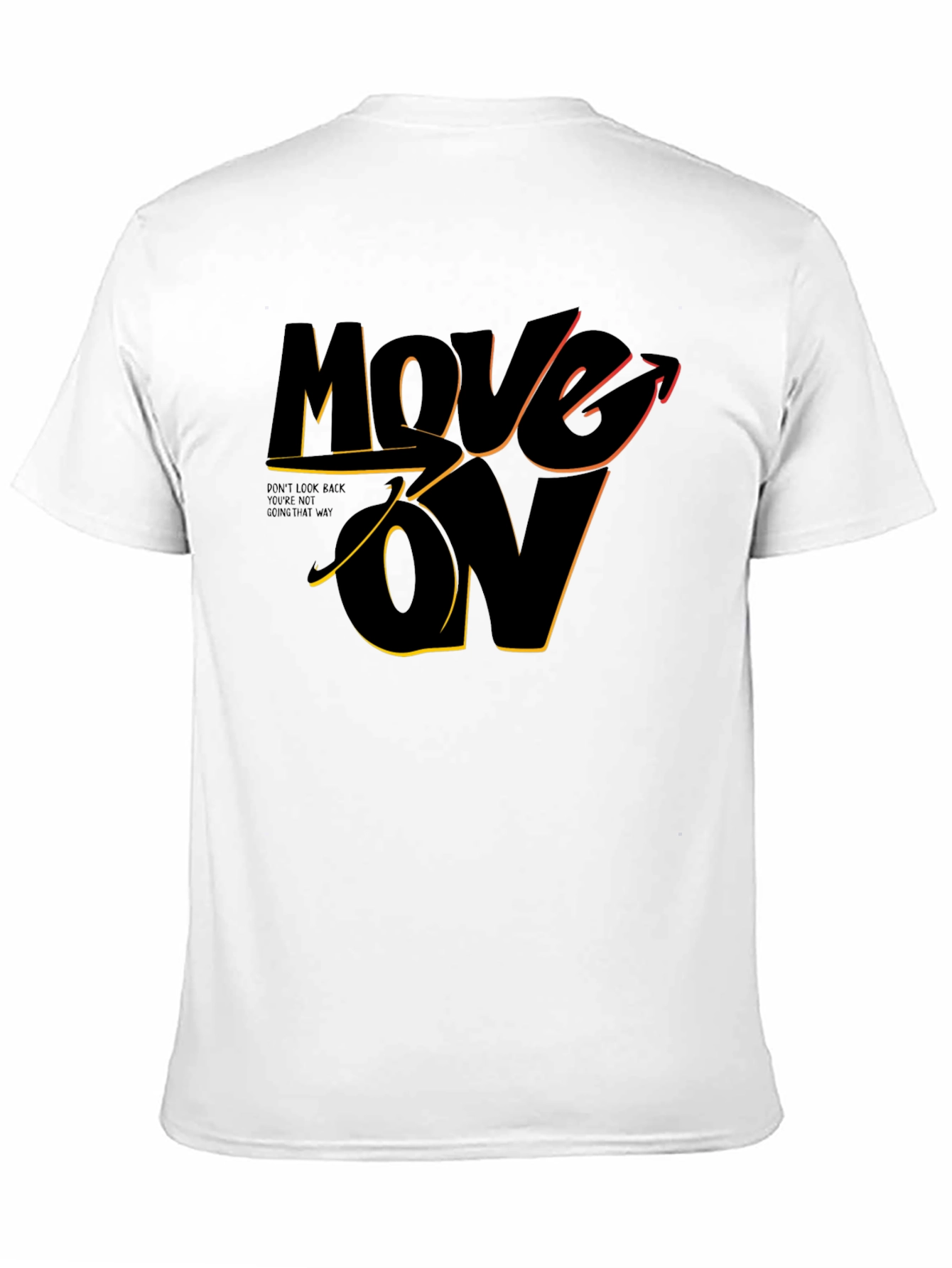 Move On Graphic Print Black T-Shirt