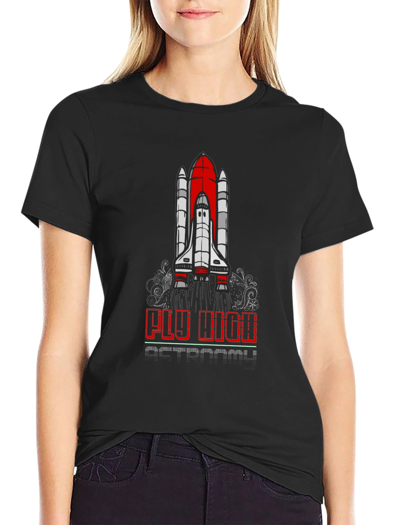 Fly High T-Shirt - Space Shuttle Graphic Tee