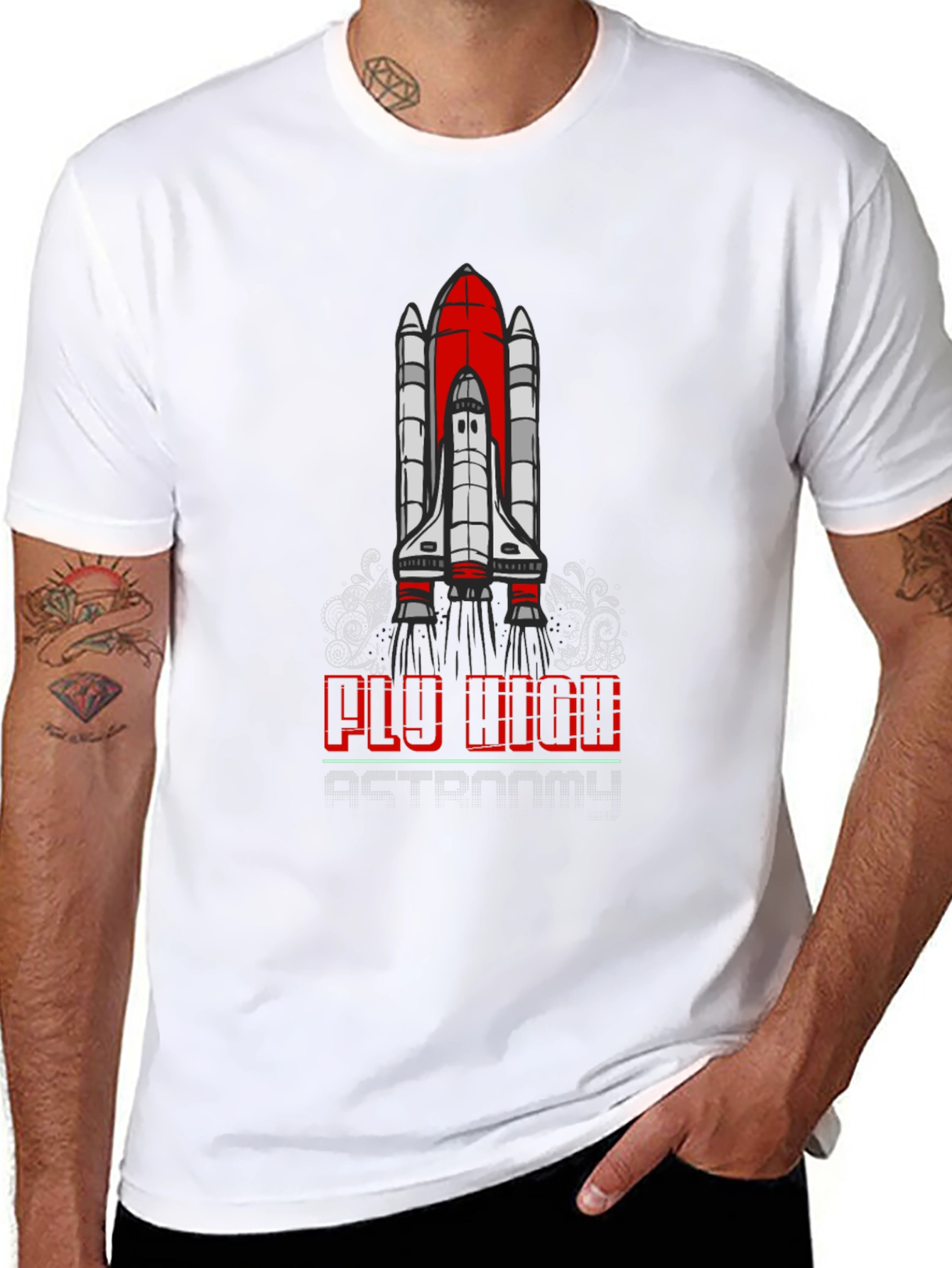 Fly High T-Shirt - Space Shuttle Graphic Tee