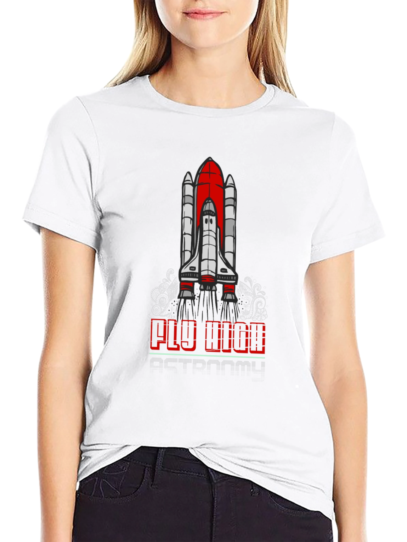 Fly High T-Shirt - Space Shuttle Graphic Tee