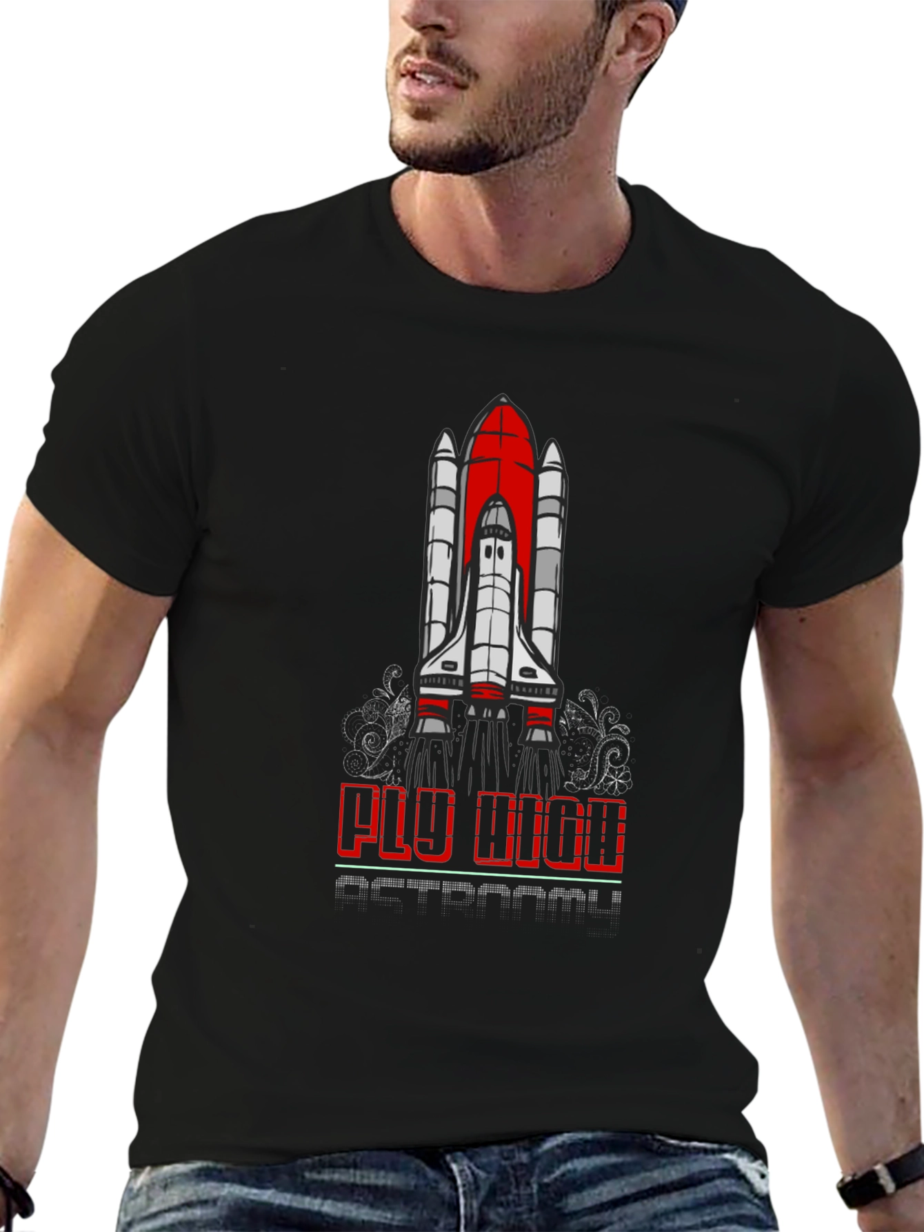 Fly High T-Shirt - Space Shuttle Graphic Tee