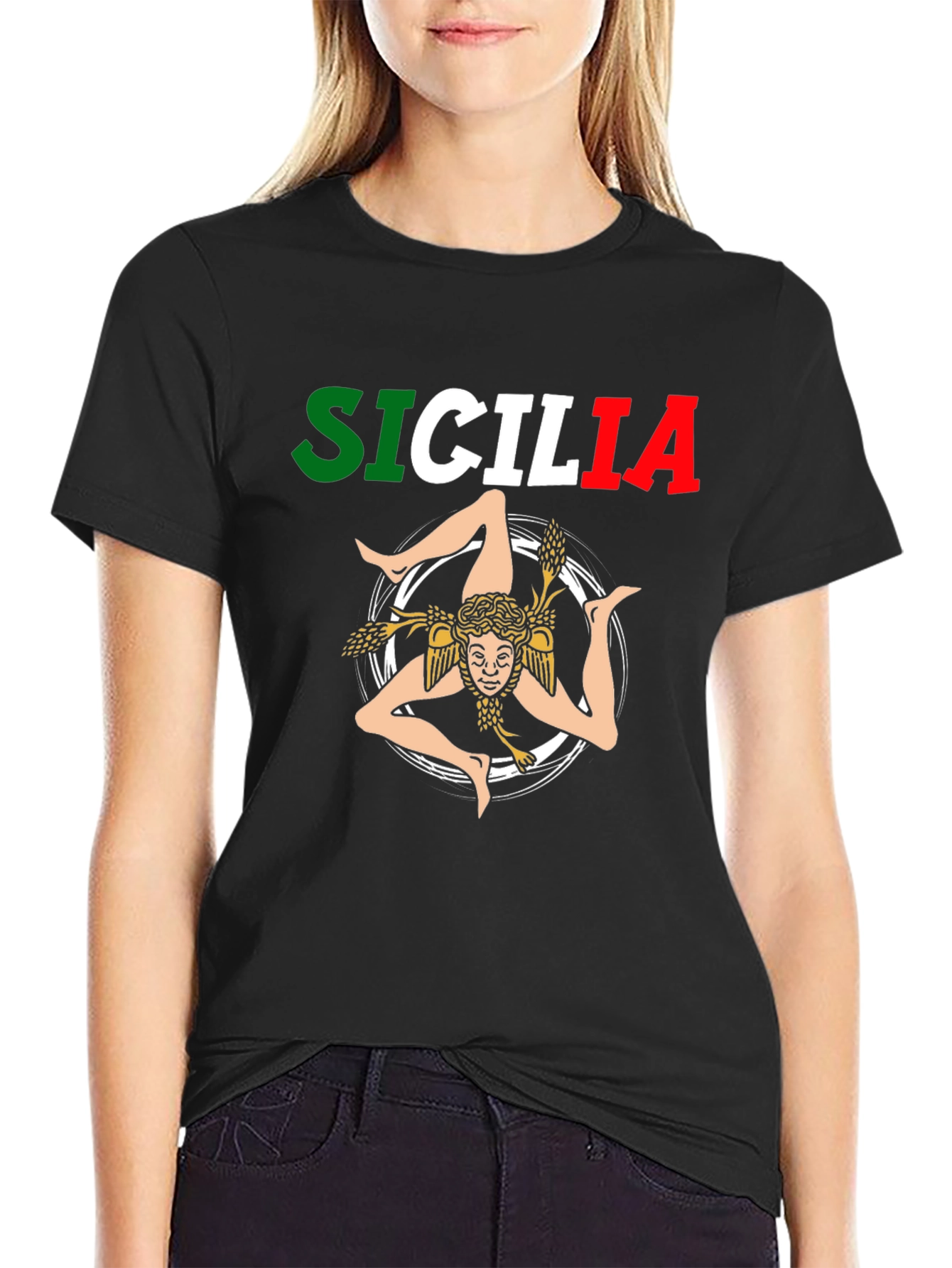 Sicilia T-Shirt Trinacria Graphic Italy Pride