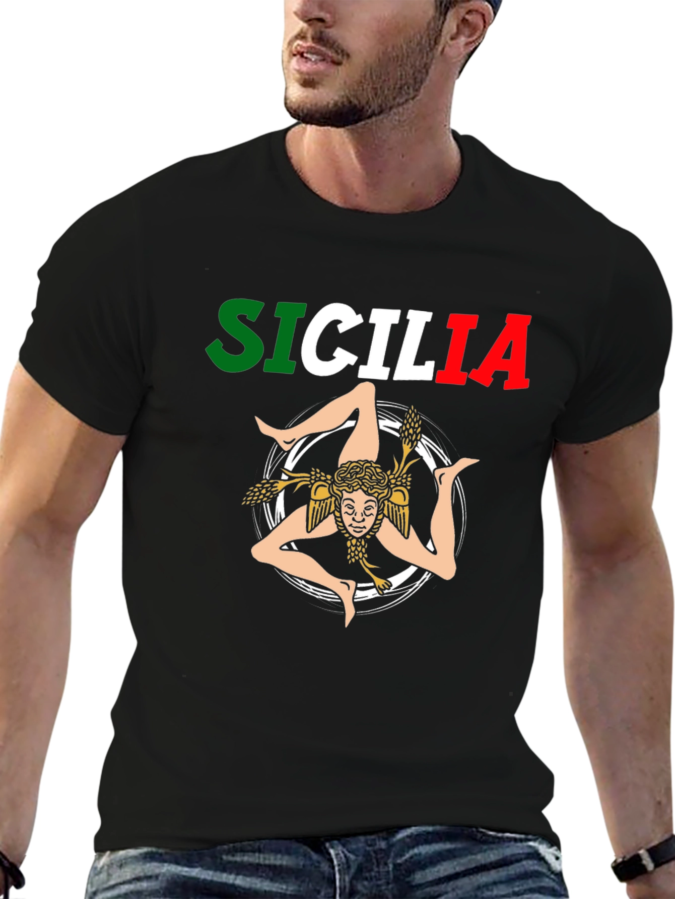 Sicilia T-Shirt Trinacria Graphic Italy Pride