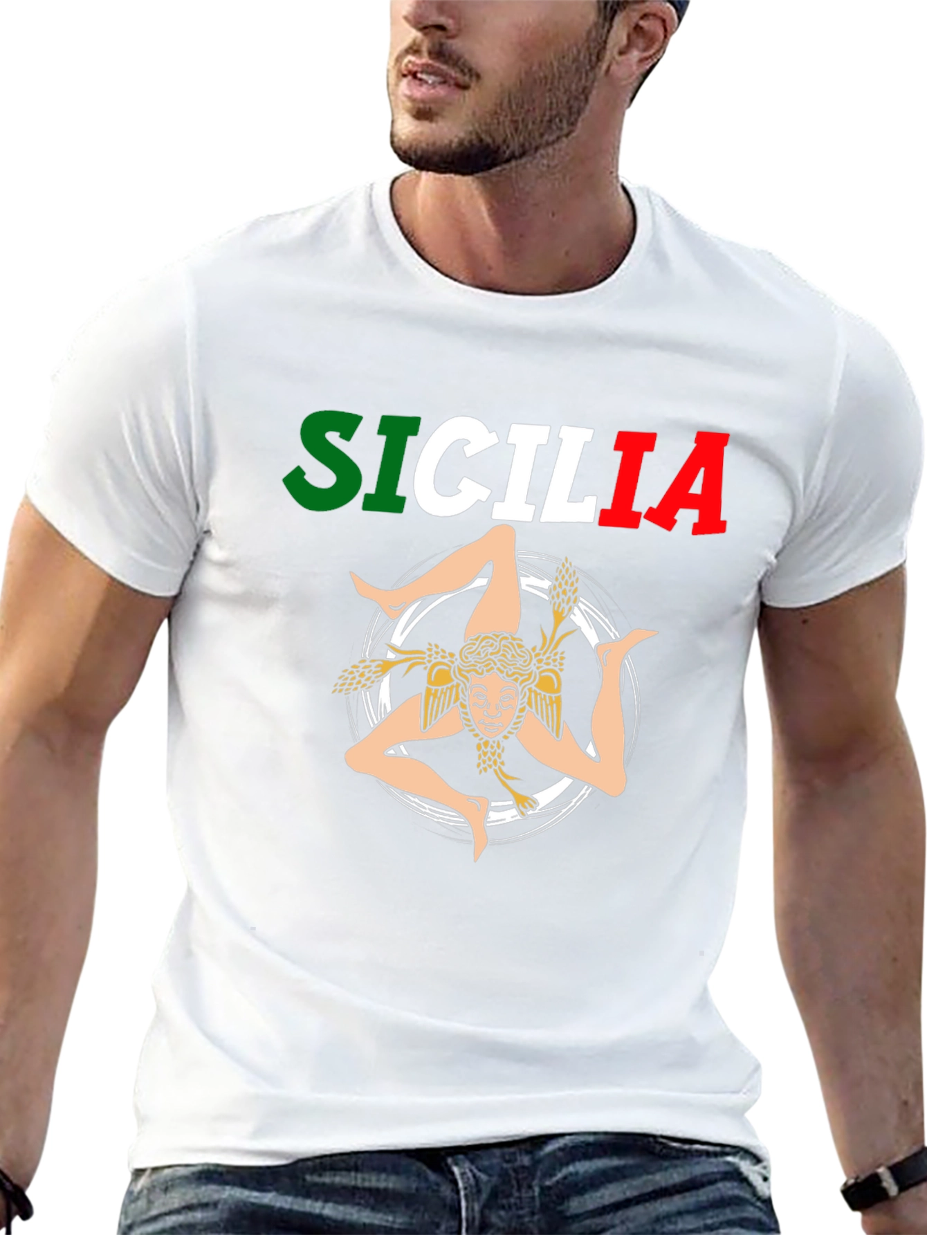 Sicilia T-Shirt Trinacria Graphic Italy Pride