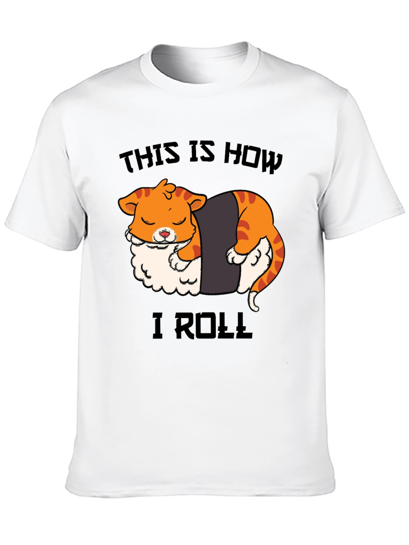 Sushi Cat Roll T-Shirt - Funny Graphic Tee