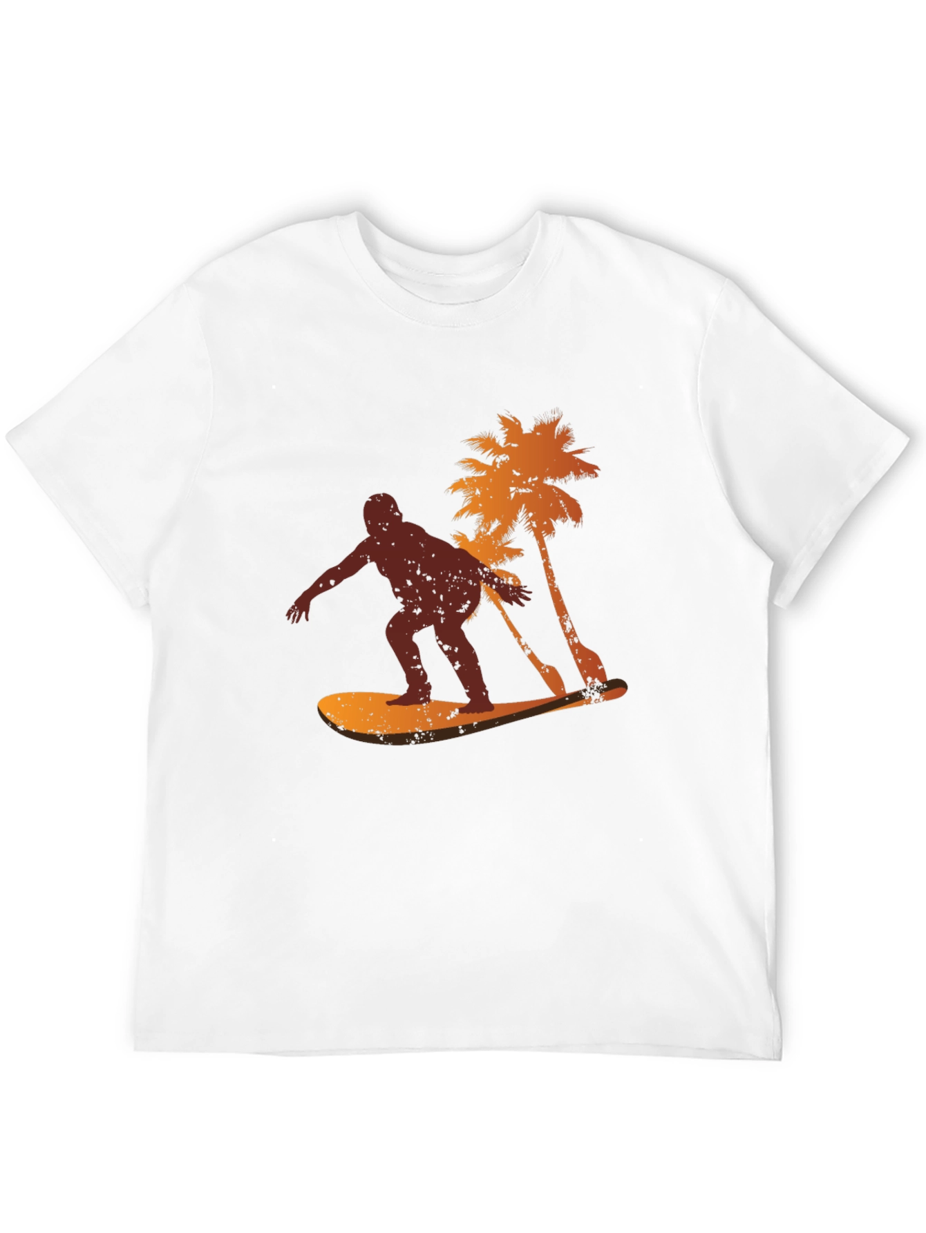 Surfer Silhouette Graphic Tee - Black T-Shirt