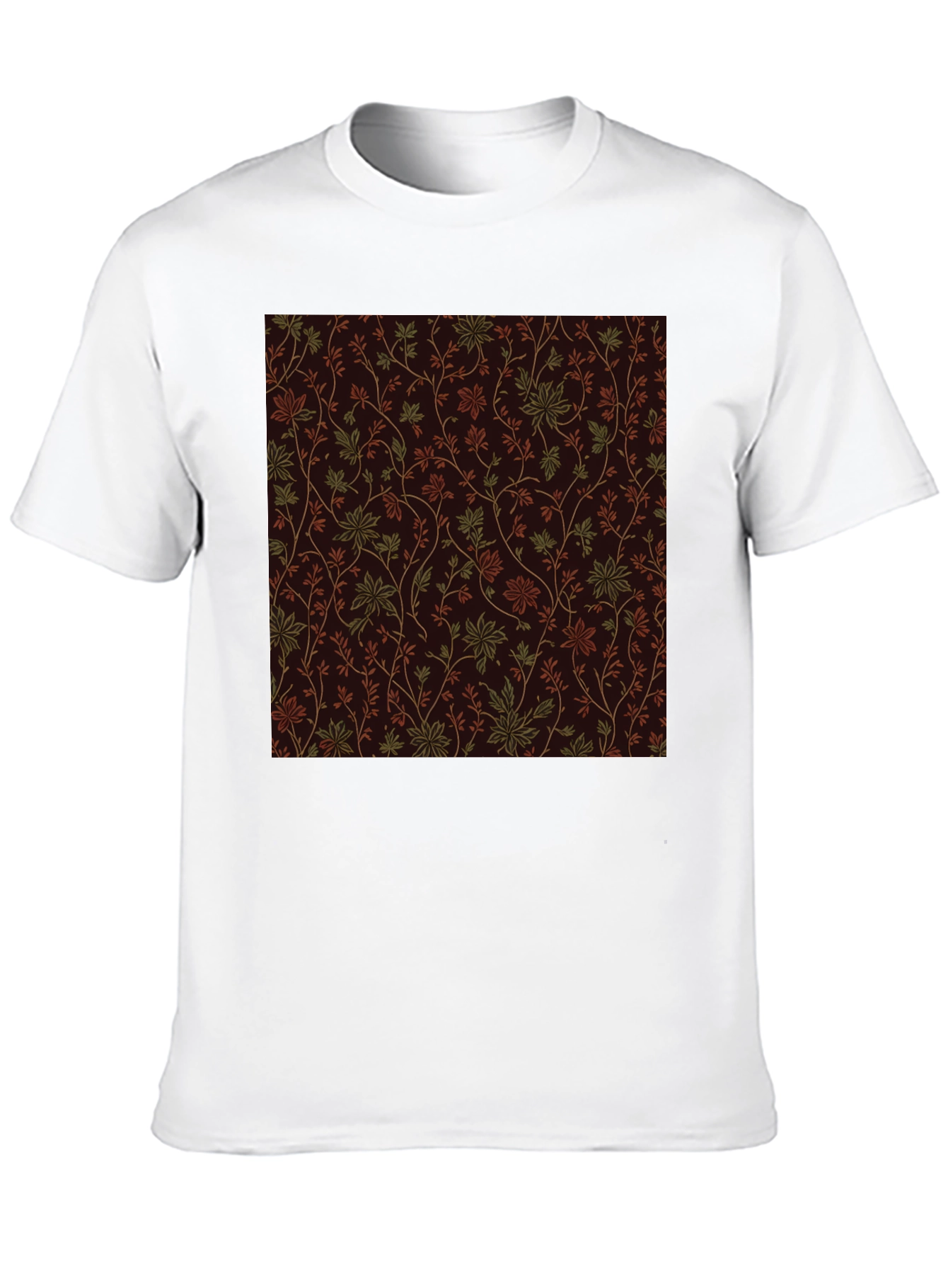 Floral Pattern Black Tee - Stylish Casual Wear