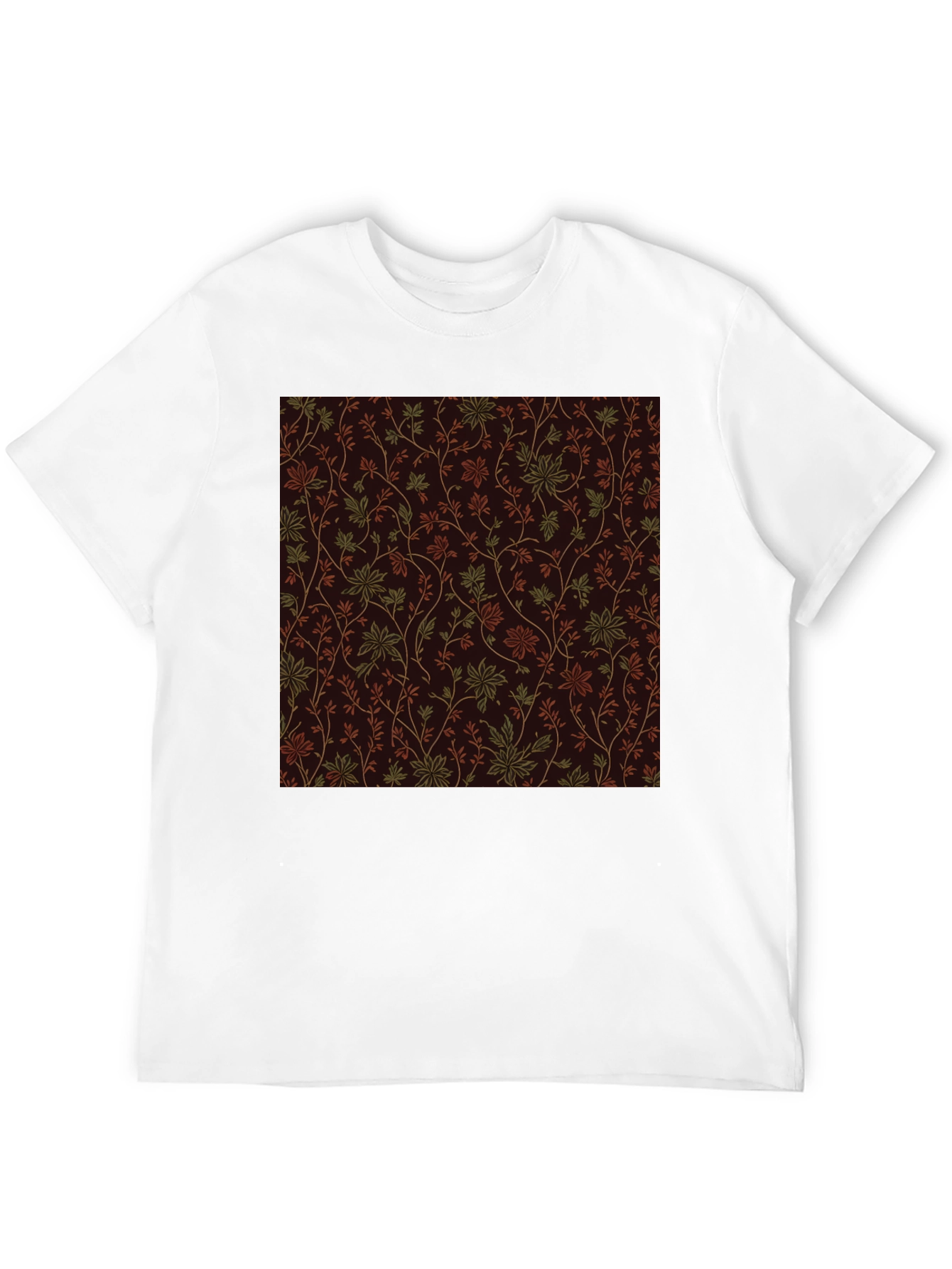 Floral Pattern Black Tee - Stylish Casual Wear