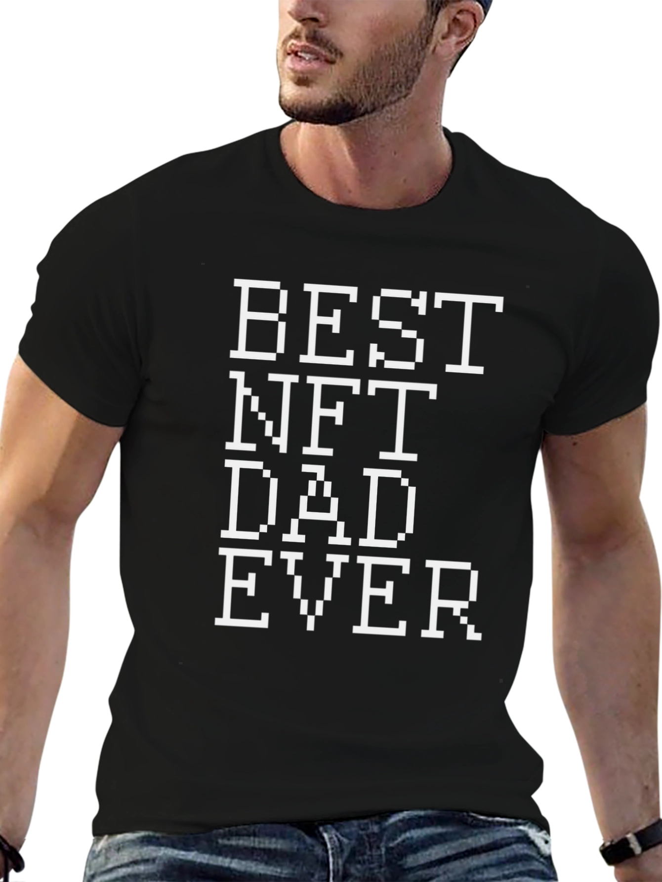 Best NFT Dad Ever Black Graphic Tee