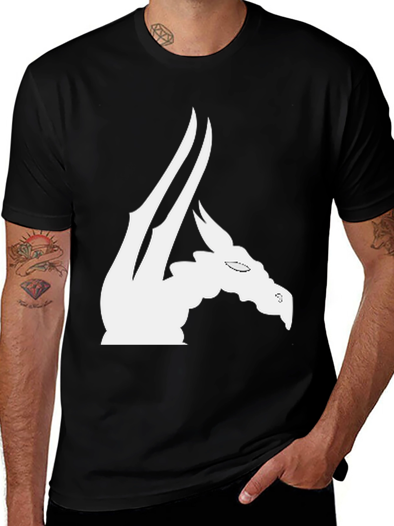 Dragon Head Graphic Tee - Black Casual Shirt