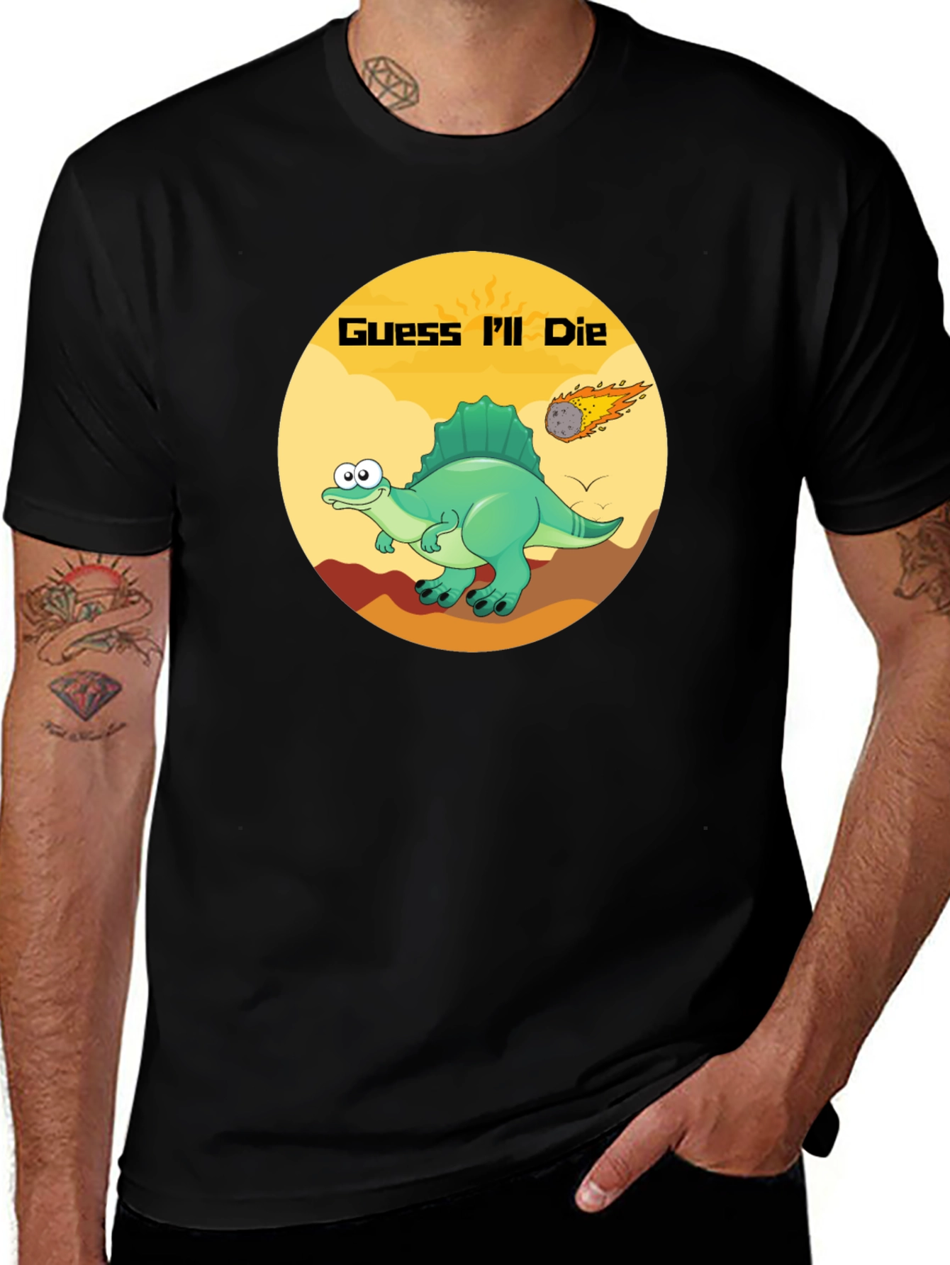 Guess Ill Die Funny Dinosaur T-Shirt