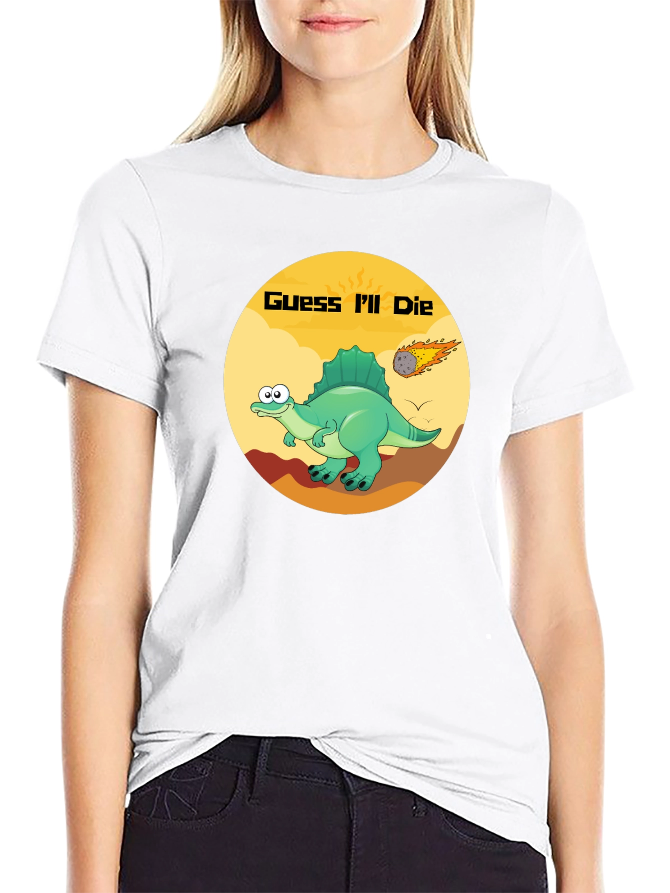 Guess Ill Die Funny Dinosaur T-Shirt