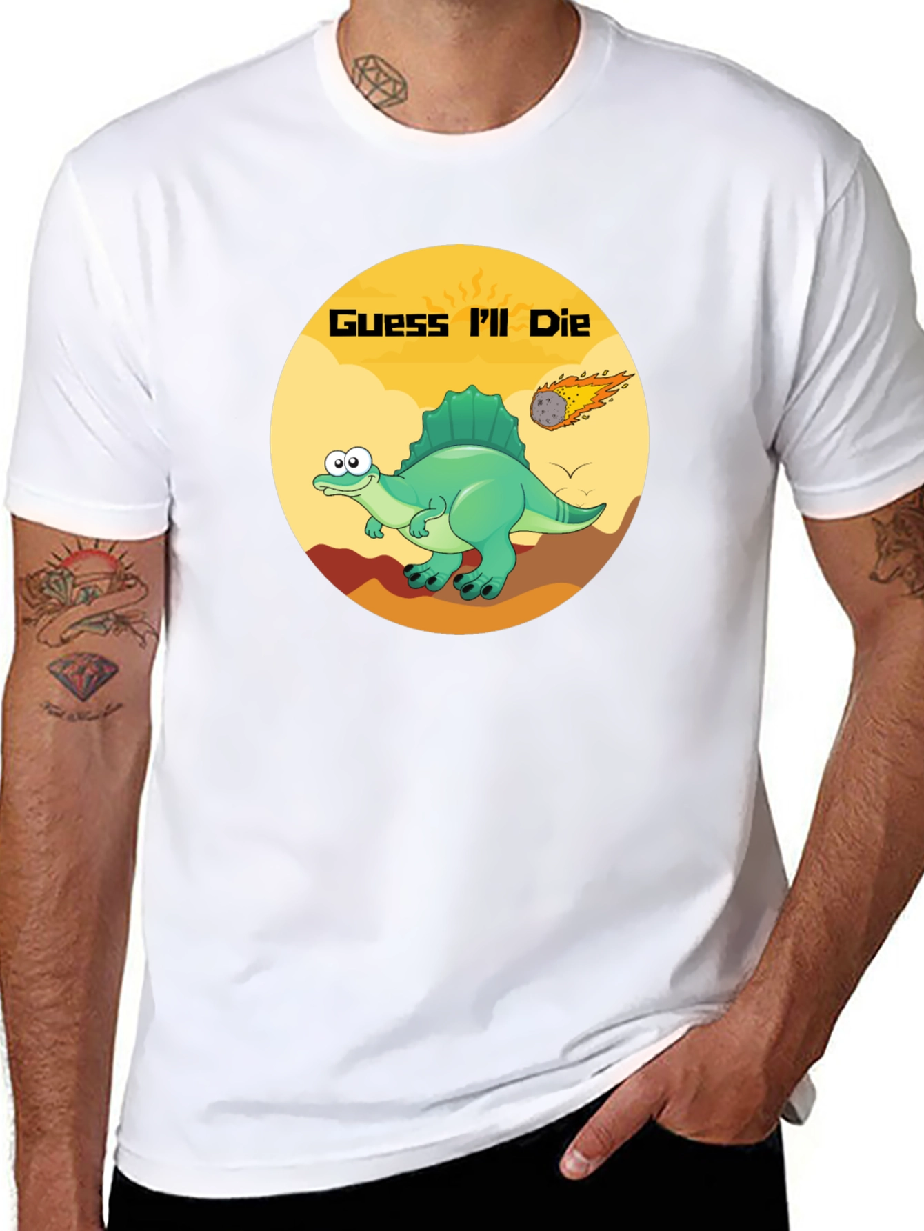 Guess Ill Die Funny Dinosaur T-Shirt