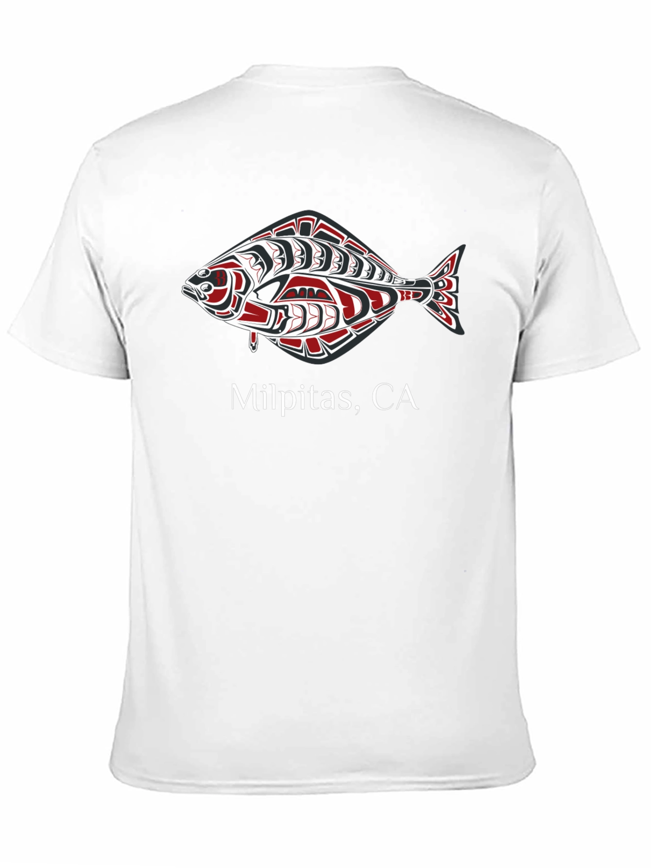 Milpitas CA Fish Design Graphic T-Shirt