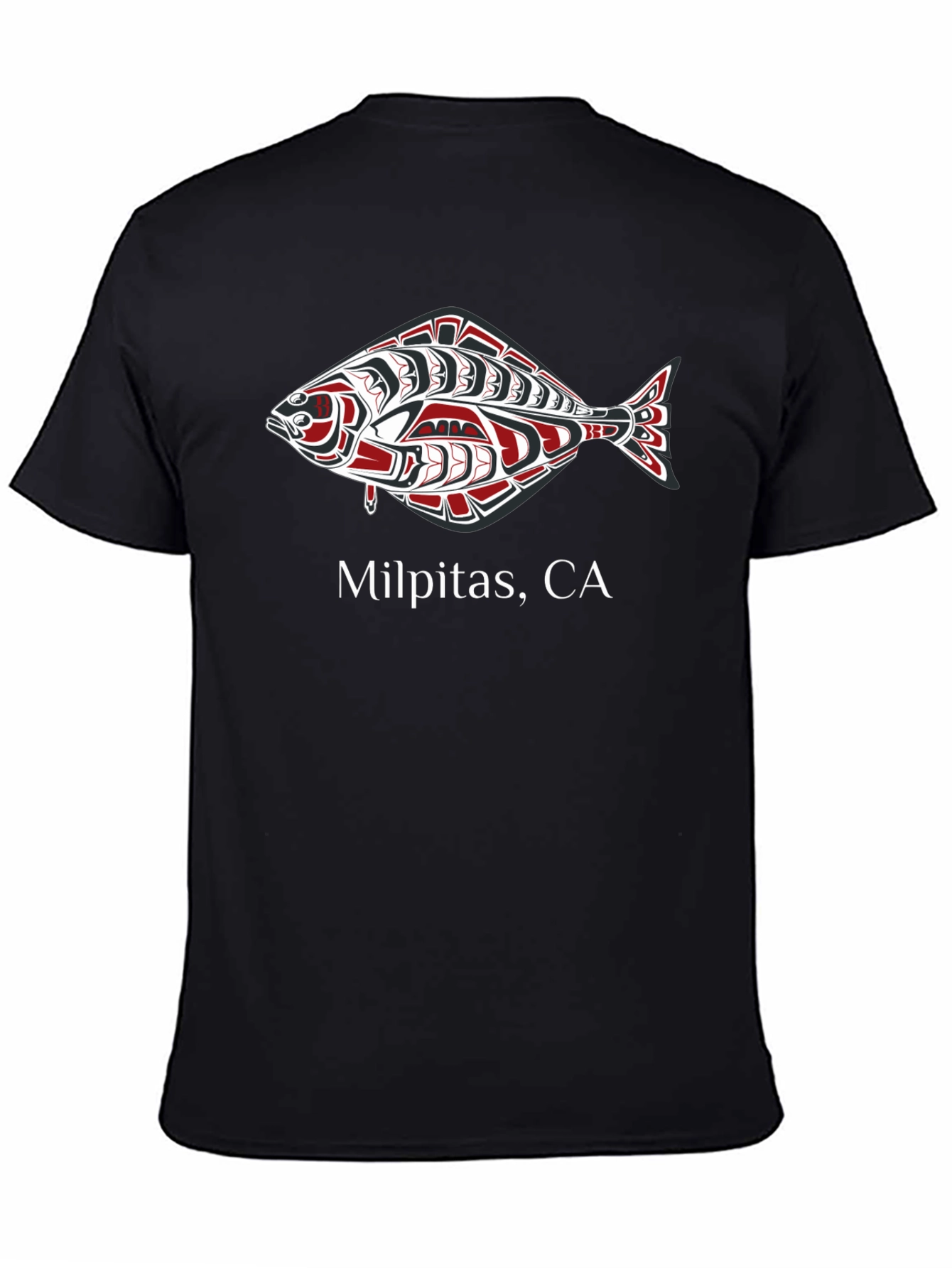 Milpitas CA Fish Design Graphic T-Shirt