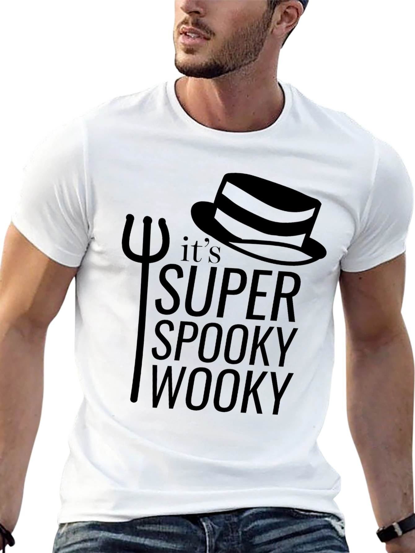 Super Spooky Wooky Black T-Shirt
