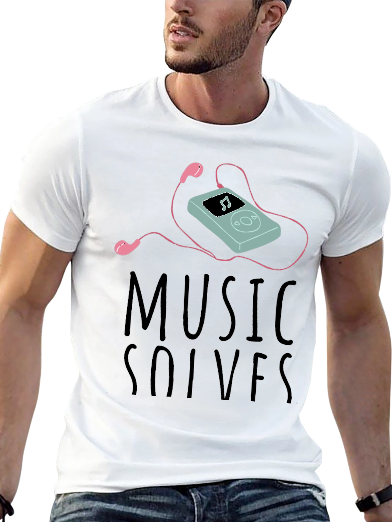 Music Solves T-Shirt - Cotton Blend - Cool Design