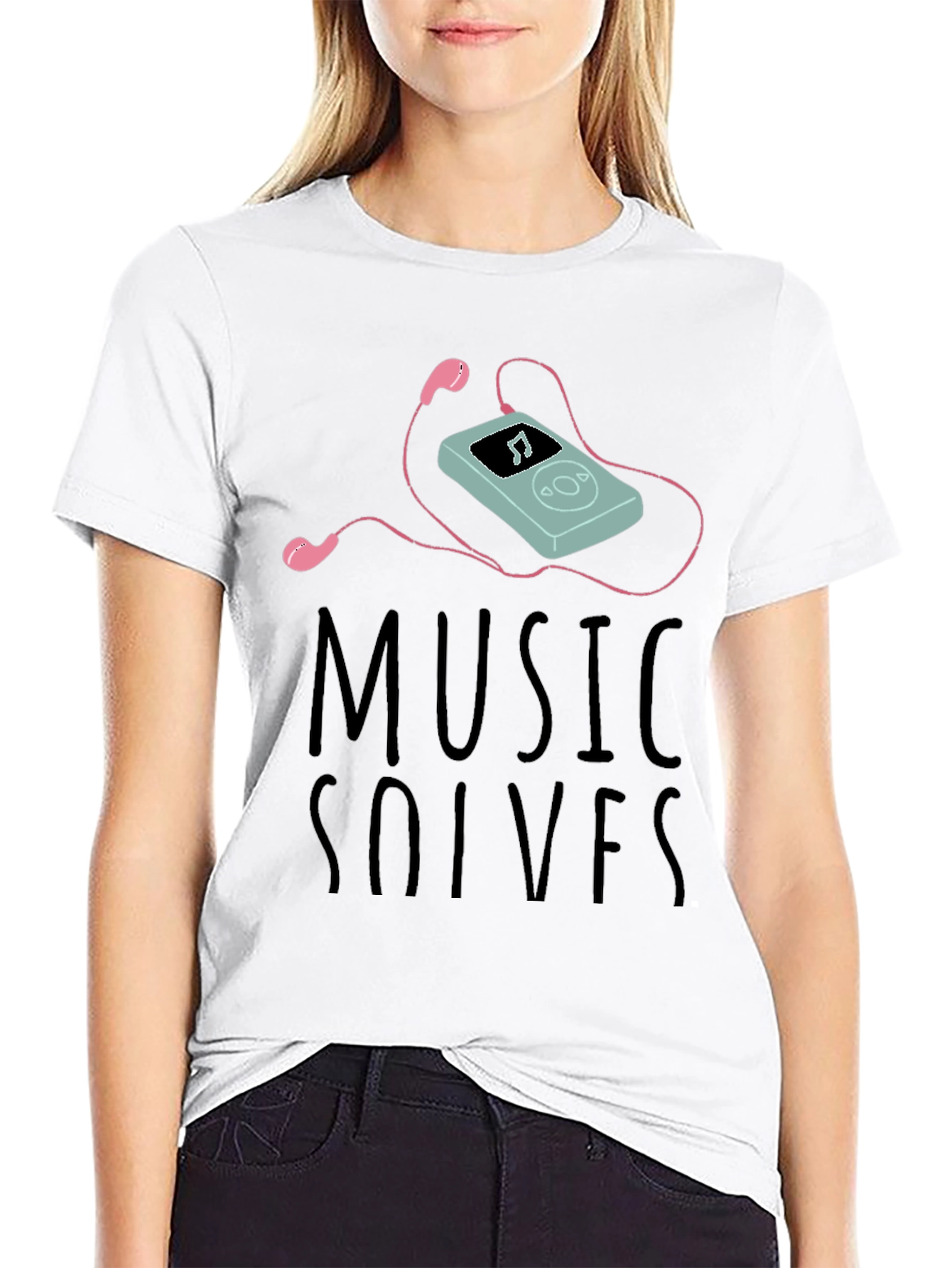 Music Solves T-Shirt - Cotton Blend - Cool Design