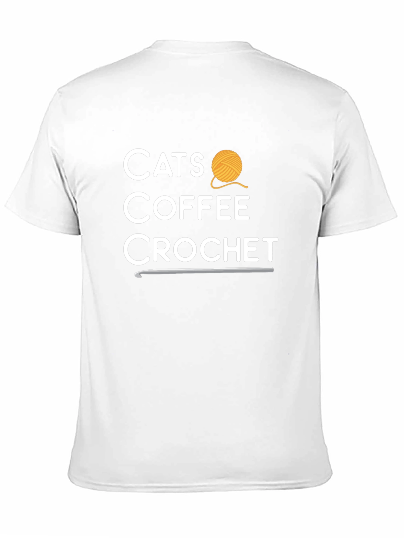 Cats Coffee Crochet Graphic T-Shirt