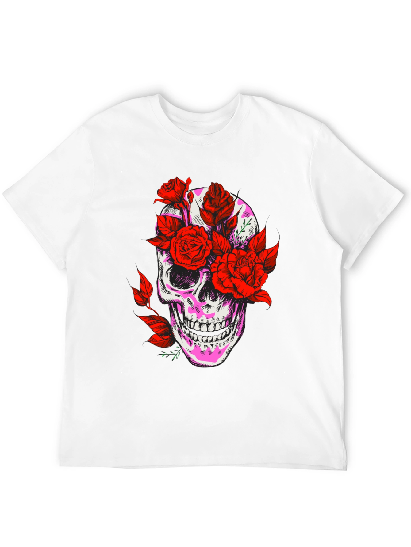 Skull & Roses Graphic Tee - Edgy Streetwear