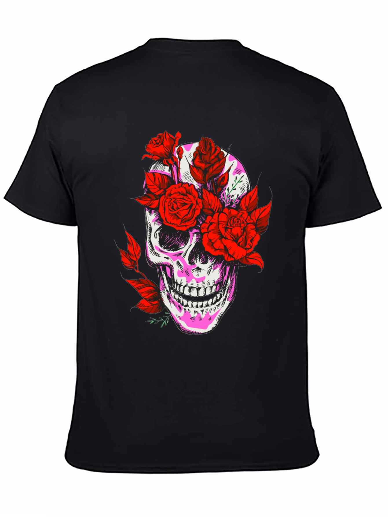 Skull & Roses Graphic Tee - Edgy Streetwear