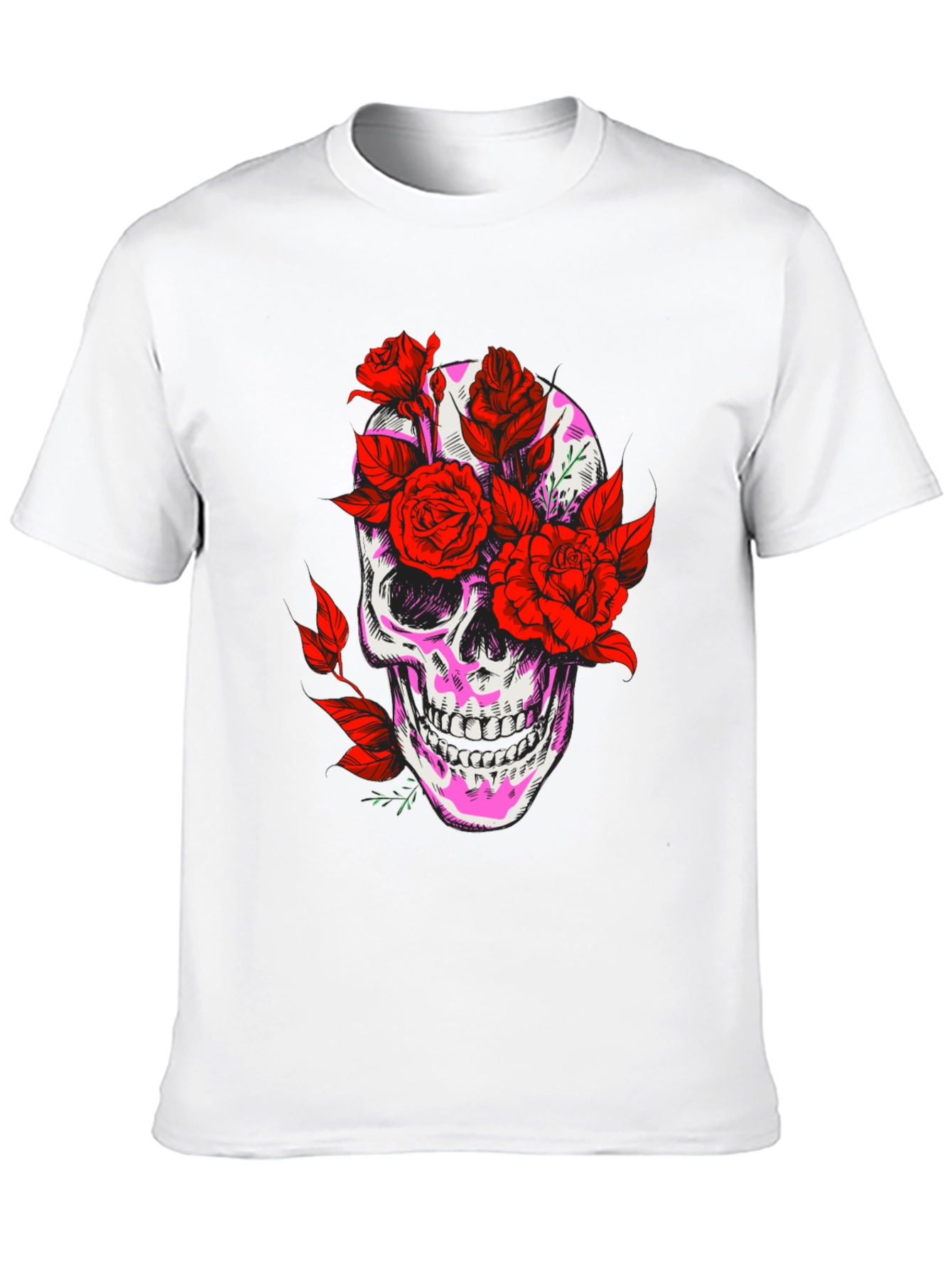 Skull & Roses Graphic Tee - Edgy Streetwear