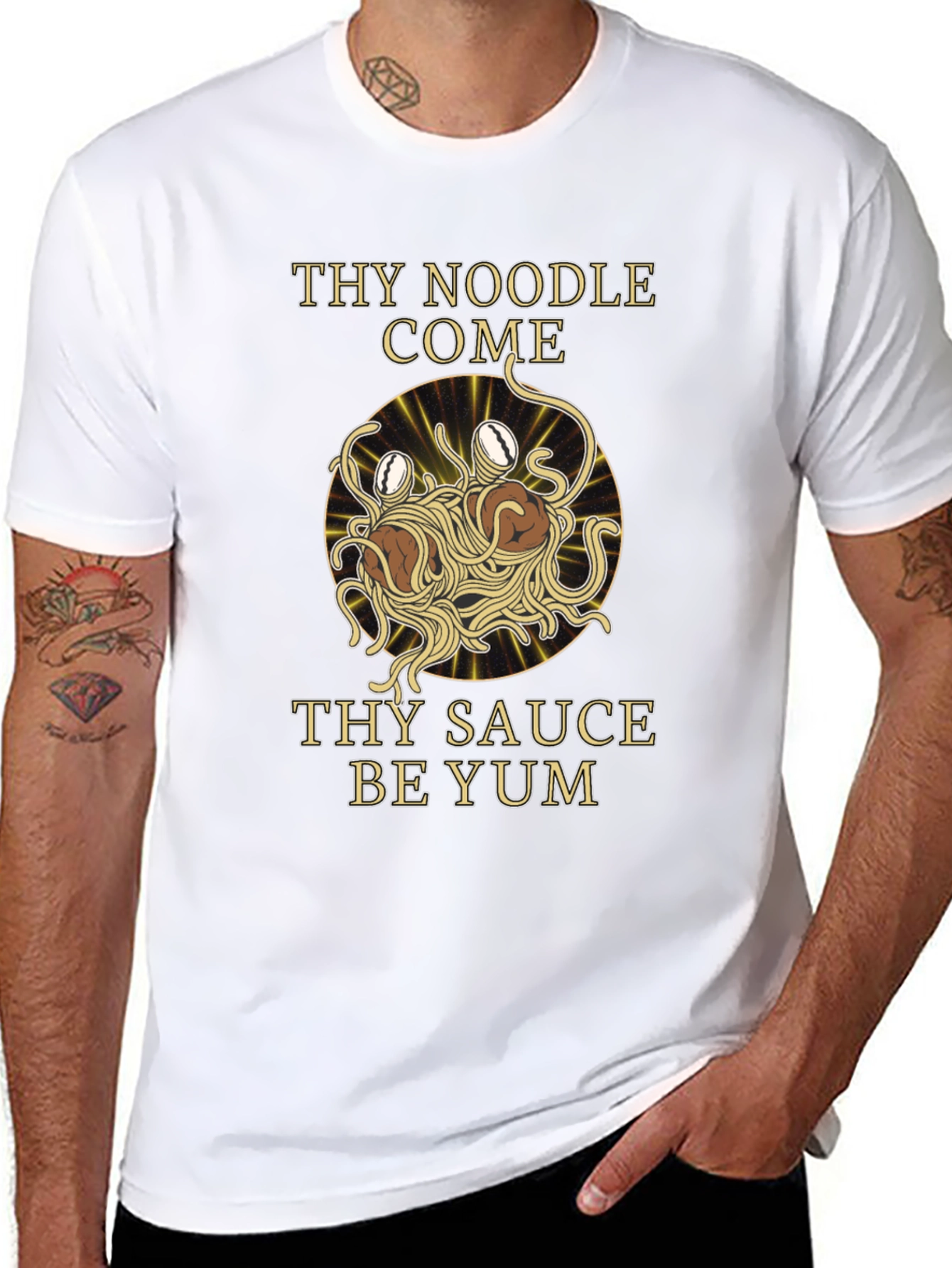 Flying Spaghetti Monster T-Shirt - Thy Noodle Come