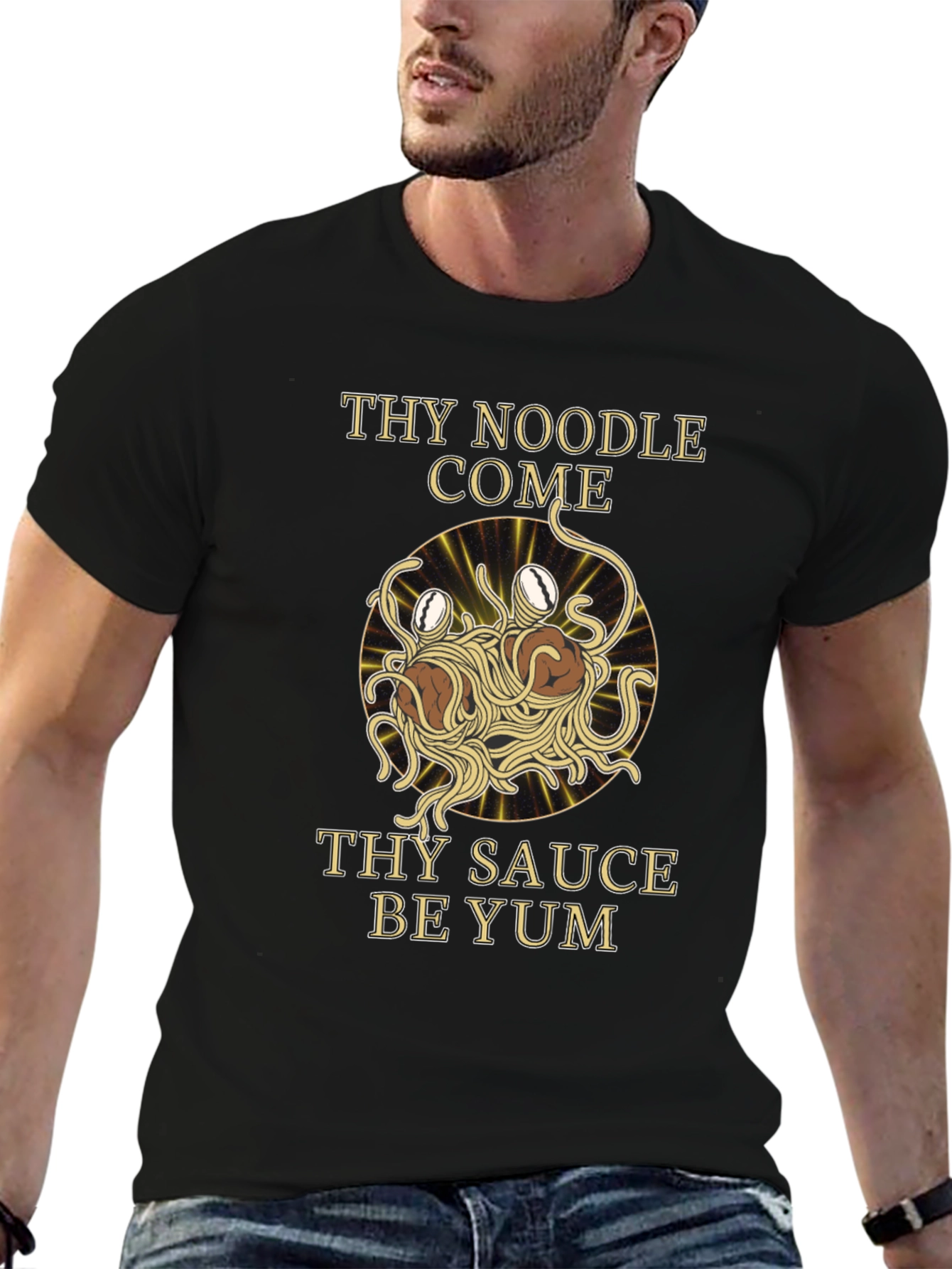 Flying Spaghetti Monster T-Shirt - Thy Noodle Come