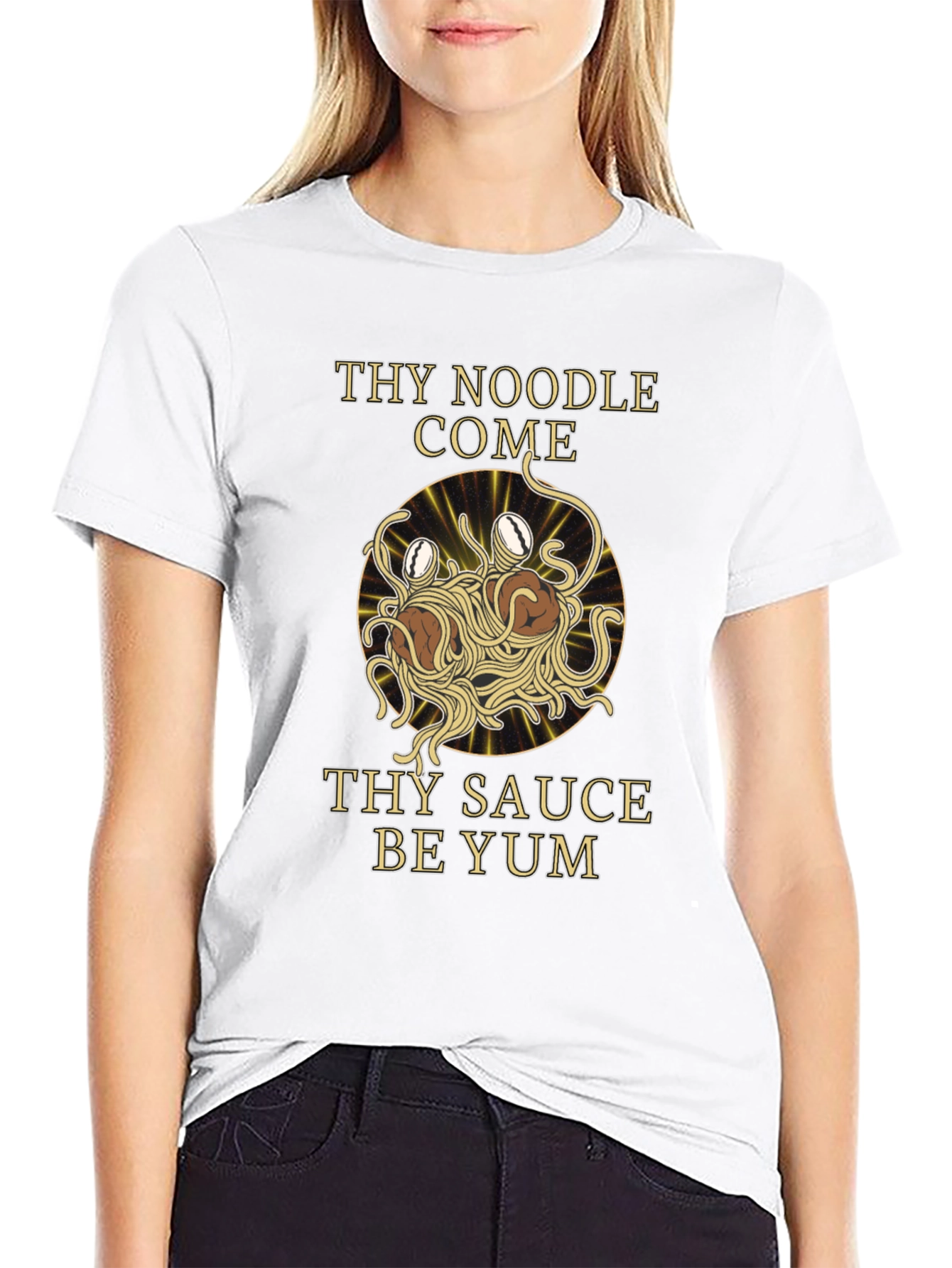 Flying Spaghetti Monster T-Shirt - Thy Noodle Come
