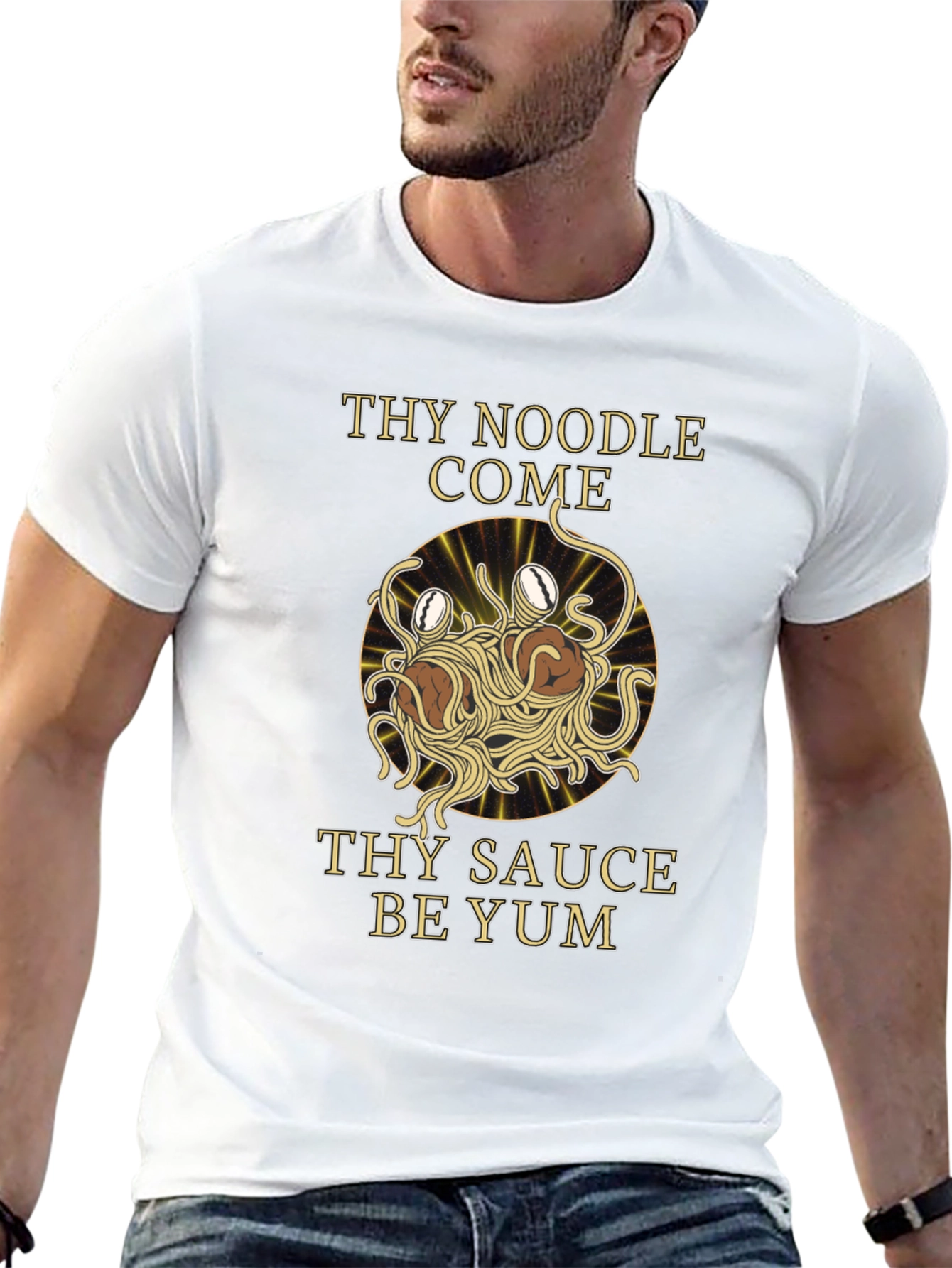 Flying Spaghetti Monster T-Shirt - Thy Noodle Come