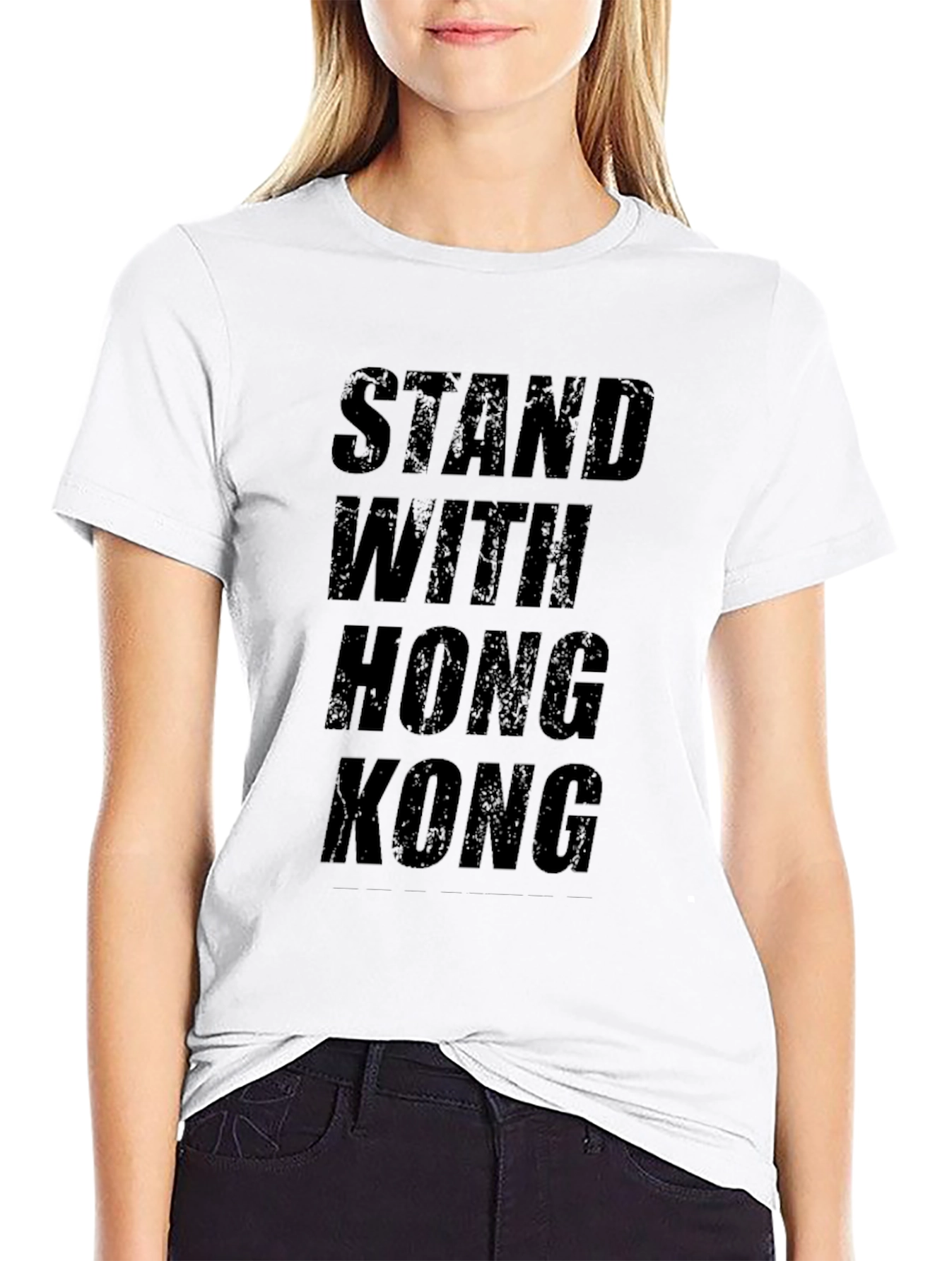 Stand With Hong Kong Black Graphic Tee