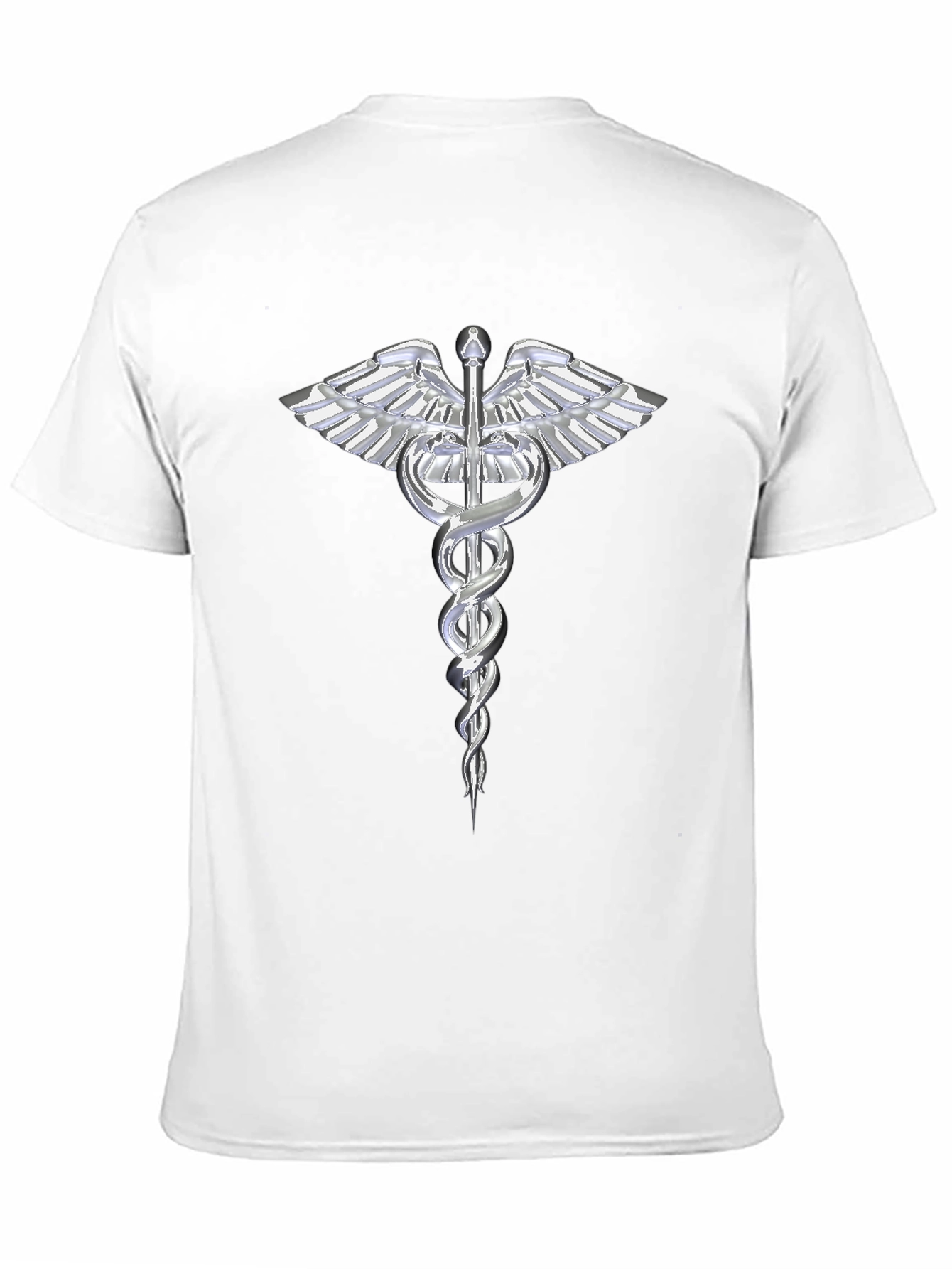 Caduceus T-Shirt - Medical Symbol Black Tee