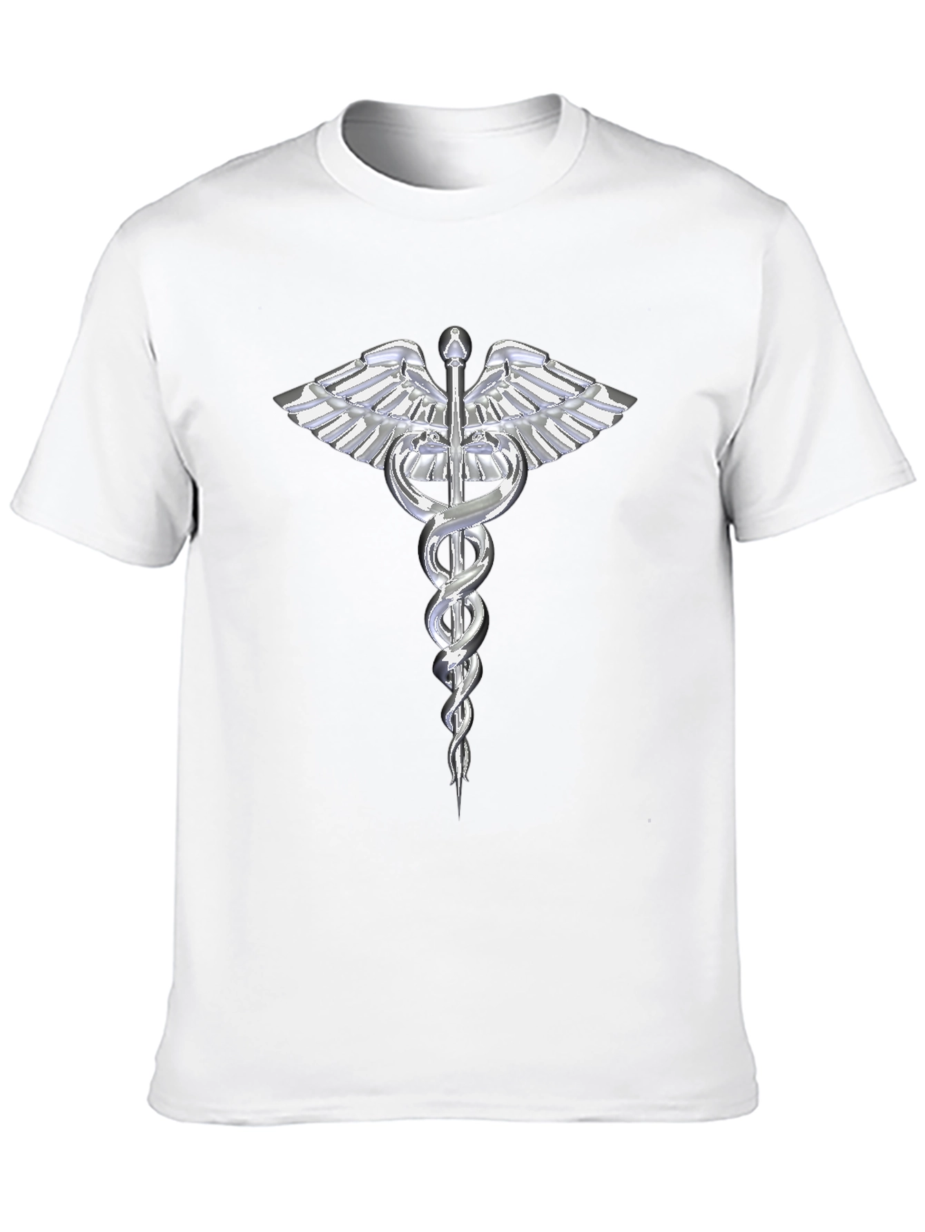 Caduceus T-Shirt - Medical Symbol Black Tee