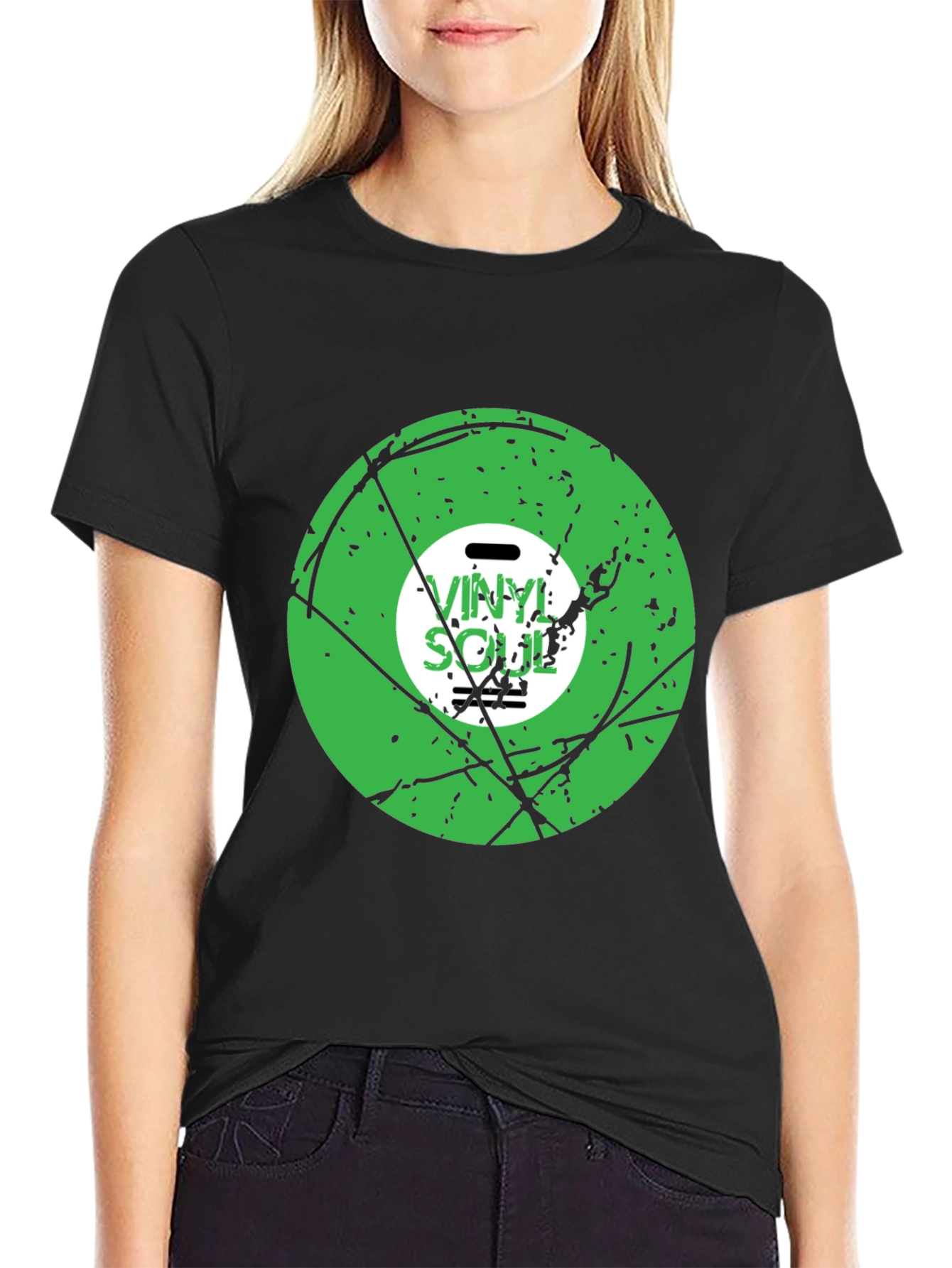 Vinyl Soul Black Graphic Tee