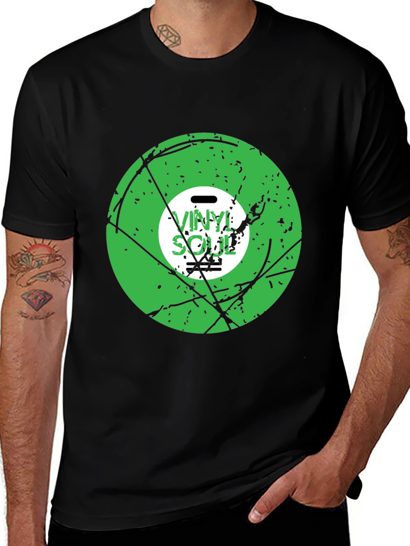 Vinyl Soul Black Graphic Tee